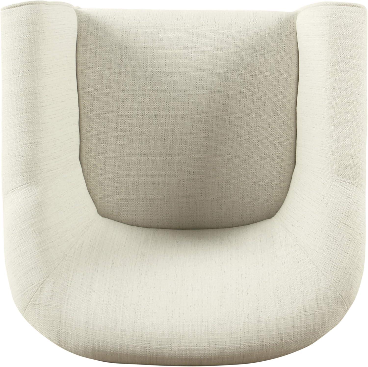 Modern White and Black Barrel Accent Chair