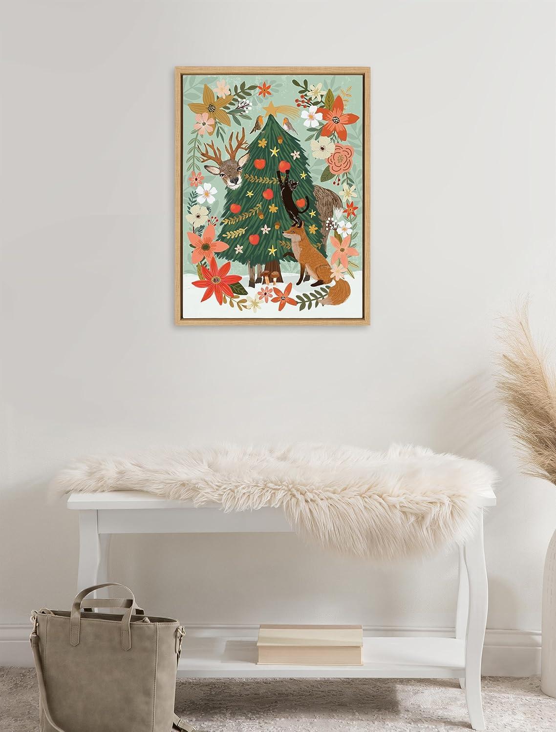 Kate & Laurel All Things Decor 18"x24" Sylvie MC 0808 Pine 2 Framed Canvas: Mia Charro Art, Nature Scene