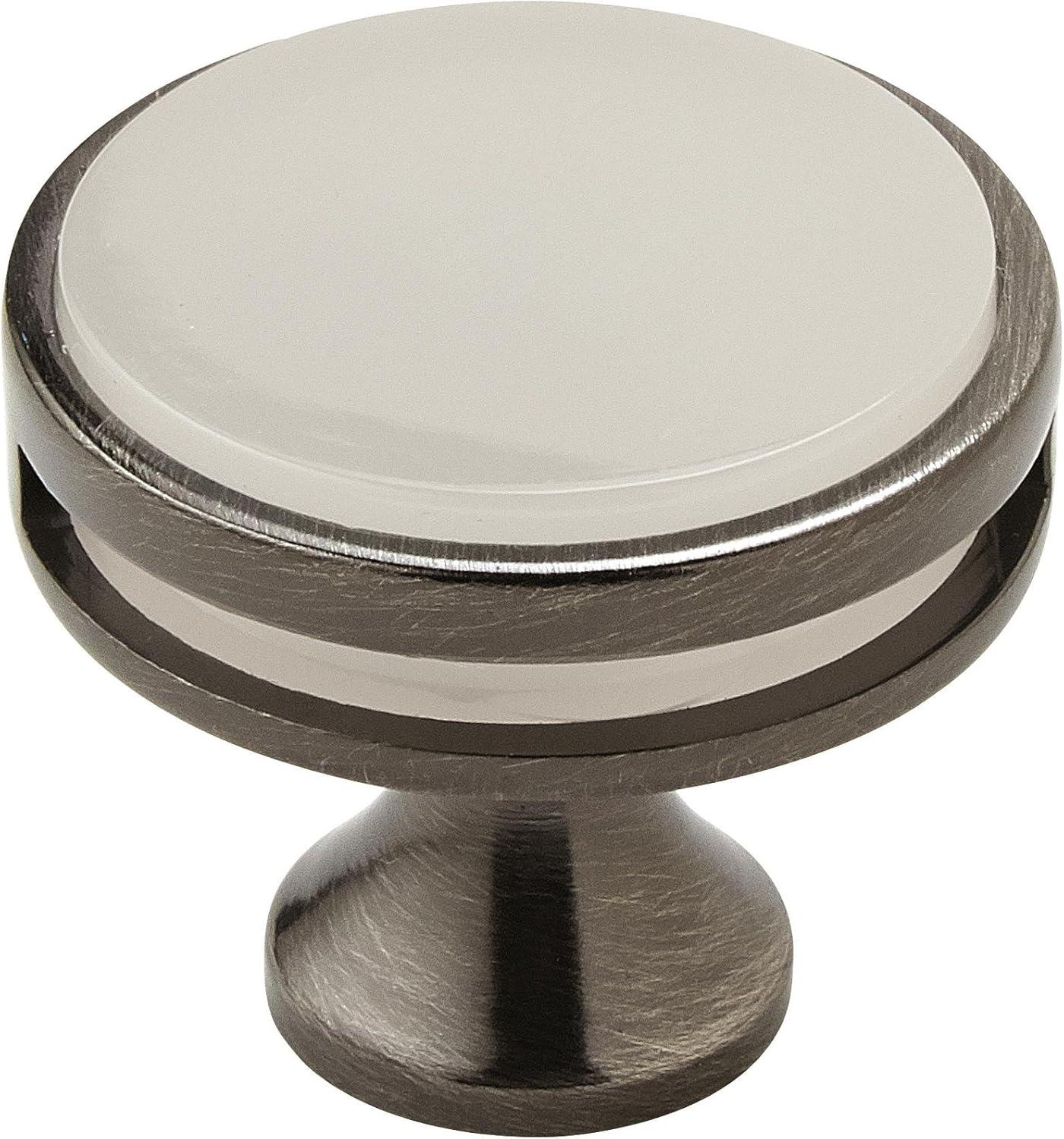 Amerock Oberon 1-3/8 inch (35mm) Diameter Gunmetal/Frosted Cabinet Knob