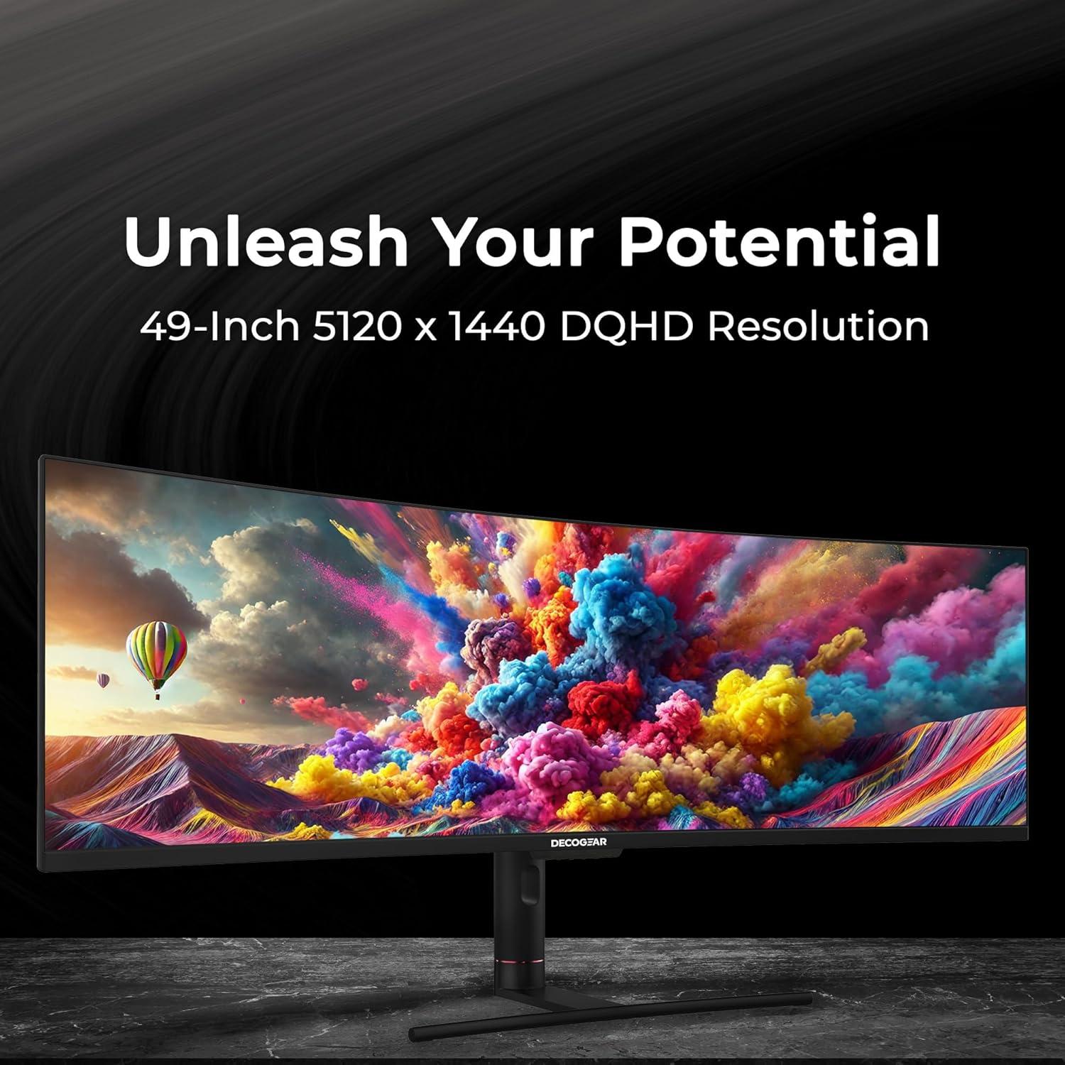 Deco Gear 49" Curved Ultrawide 5K LED Gaming Monitor