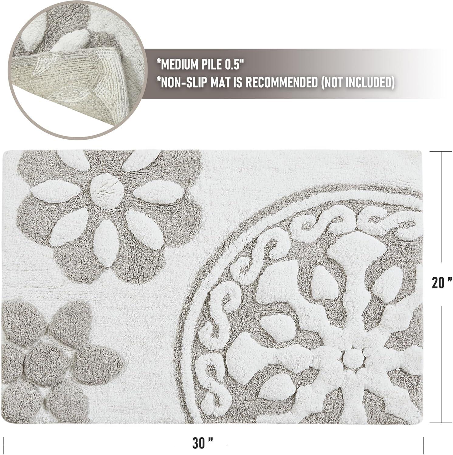 Madison Park Casablanca Medallion Cotton Tufted Bath Rug