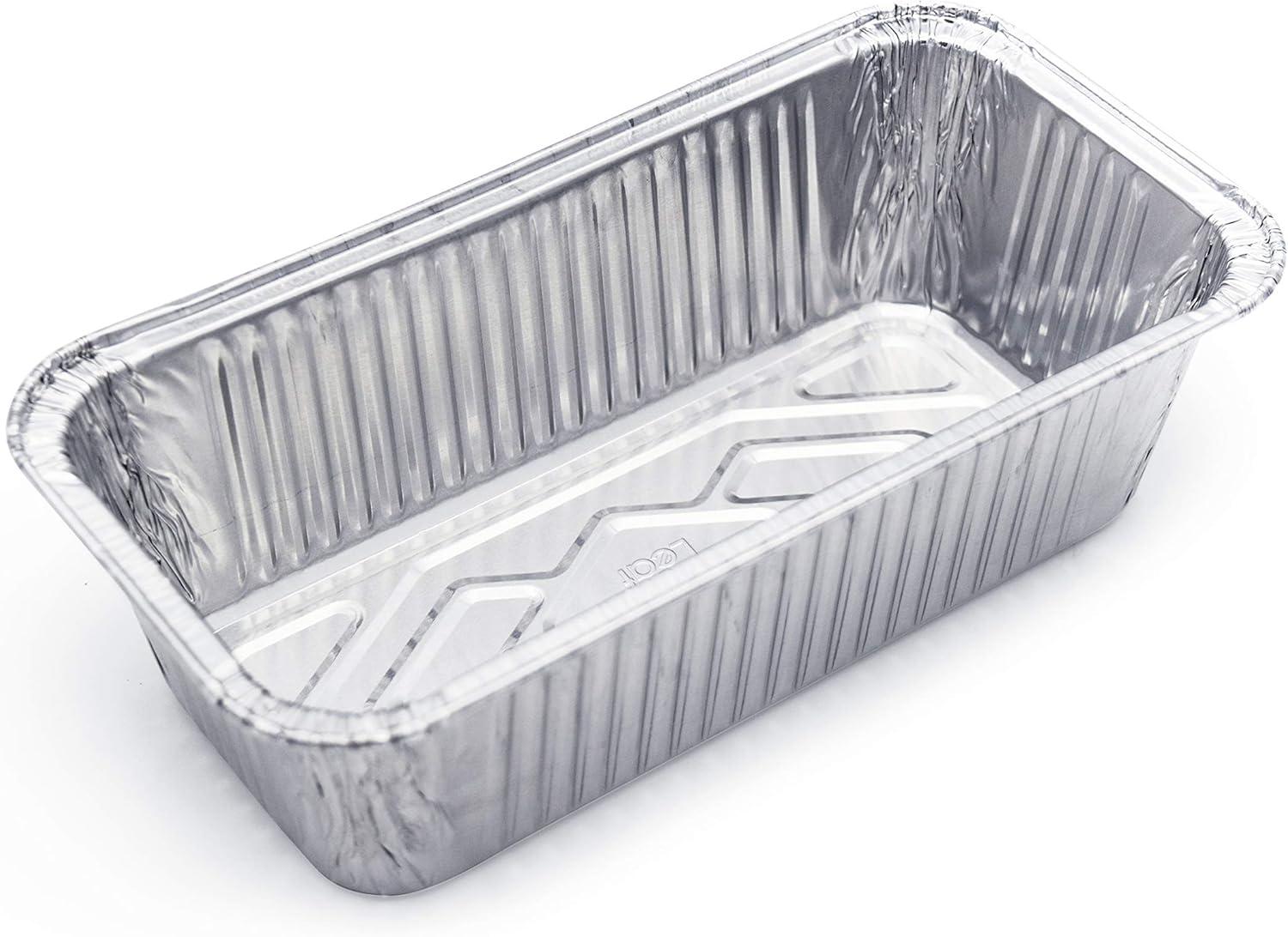 Premium Heavy Duty Disposable Aluminum Bread Loaf Pans, 2-LB, 100 Pack