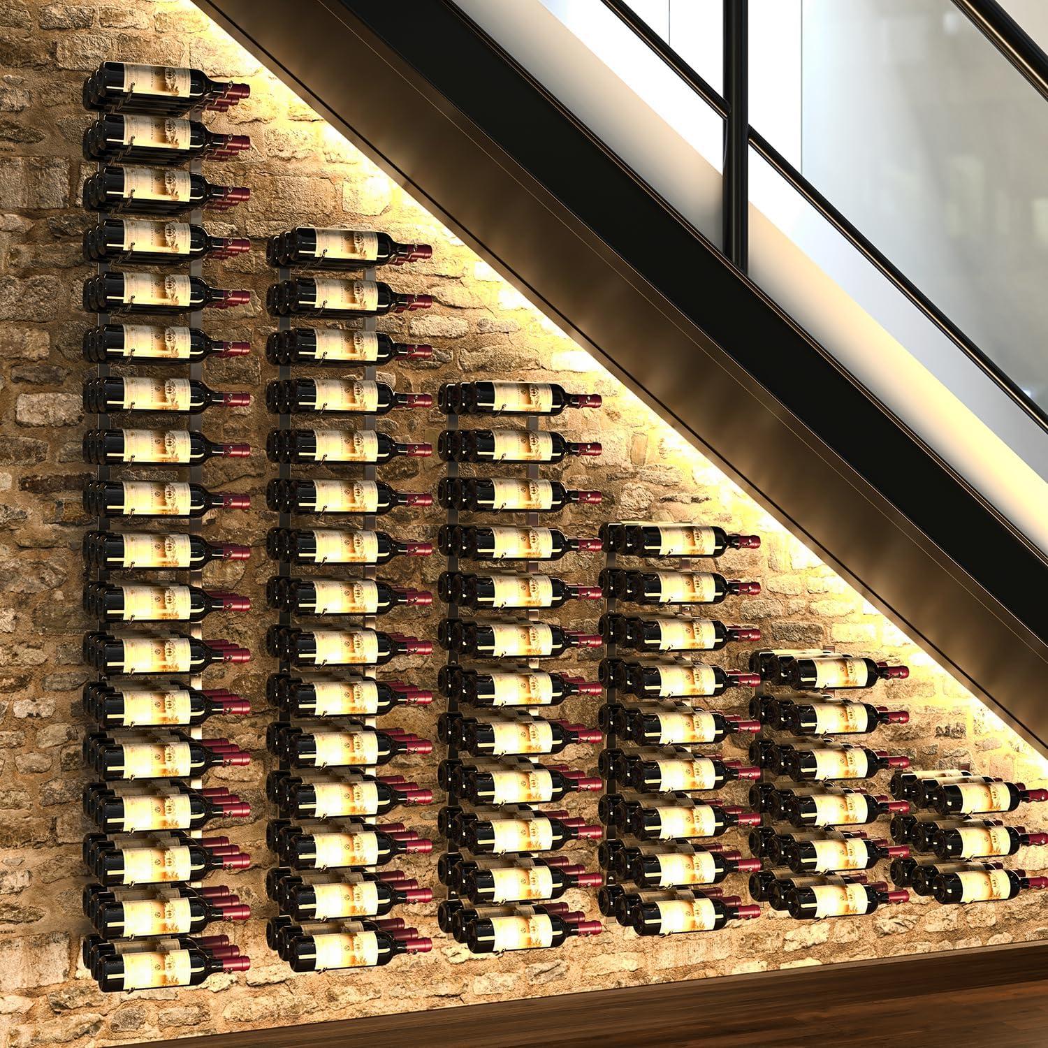 Rebrilliant Indurial 18 Bottle Wall Mounted Wine Bottle Rack