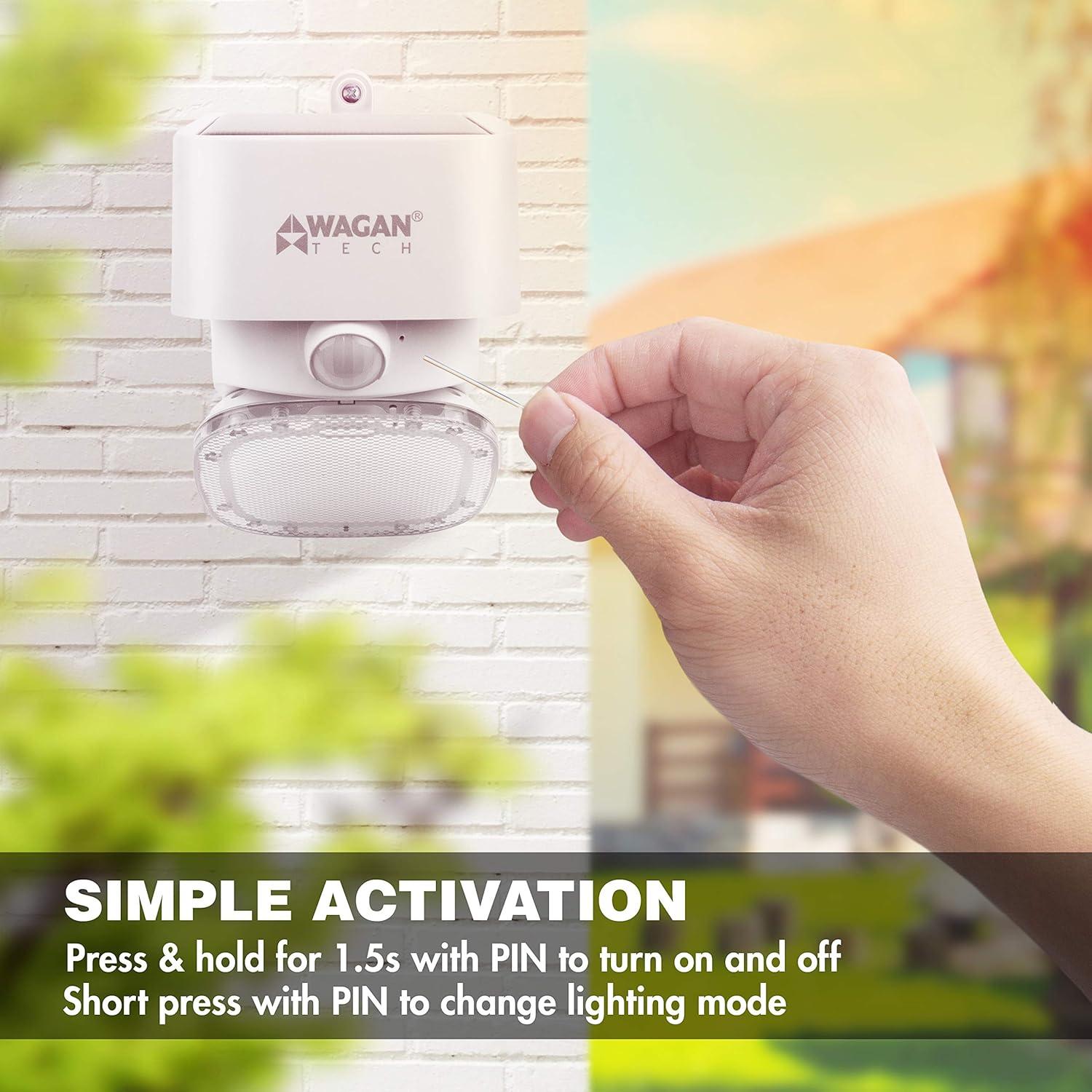 Wagan 1 - Head LED Solar Powered Dusk to Dawn Outdoor Security Wall Pack with Motion Sensor