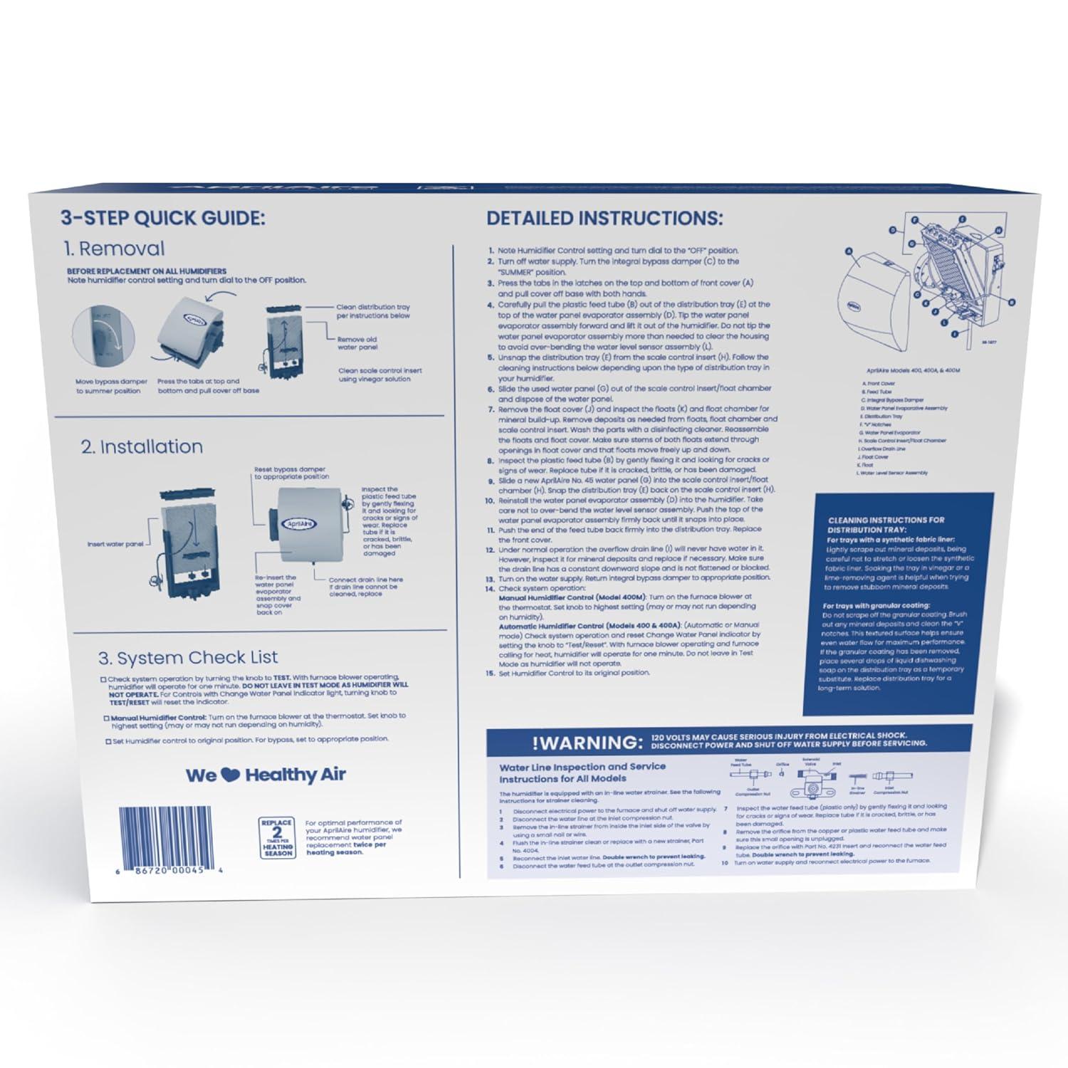 Aprilaire 45 Water Panel Evaporator, 2-Pack