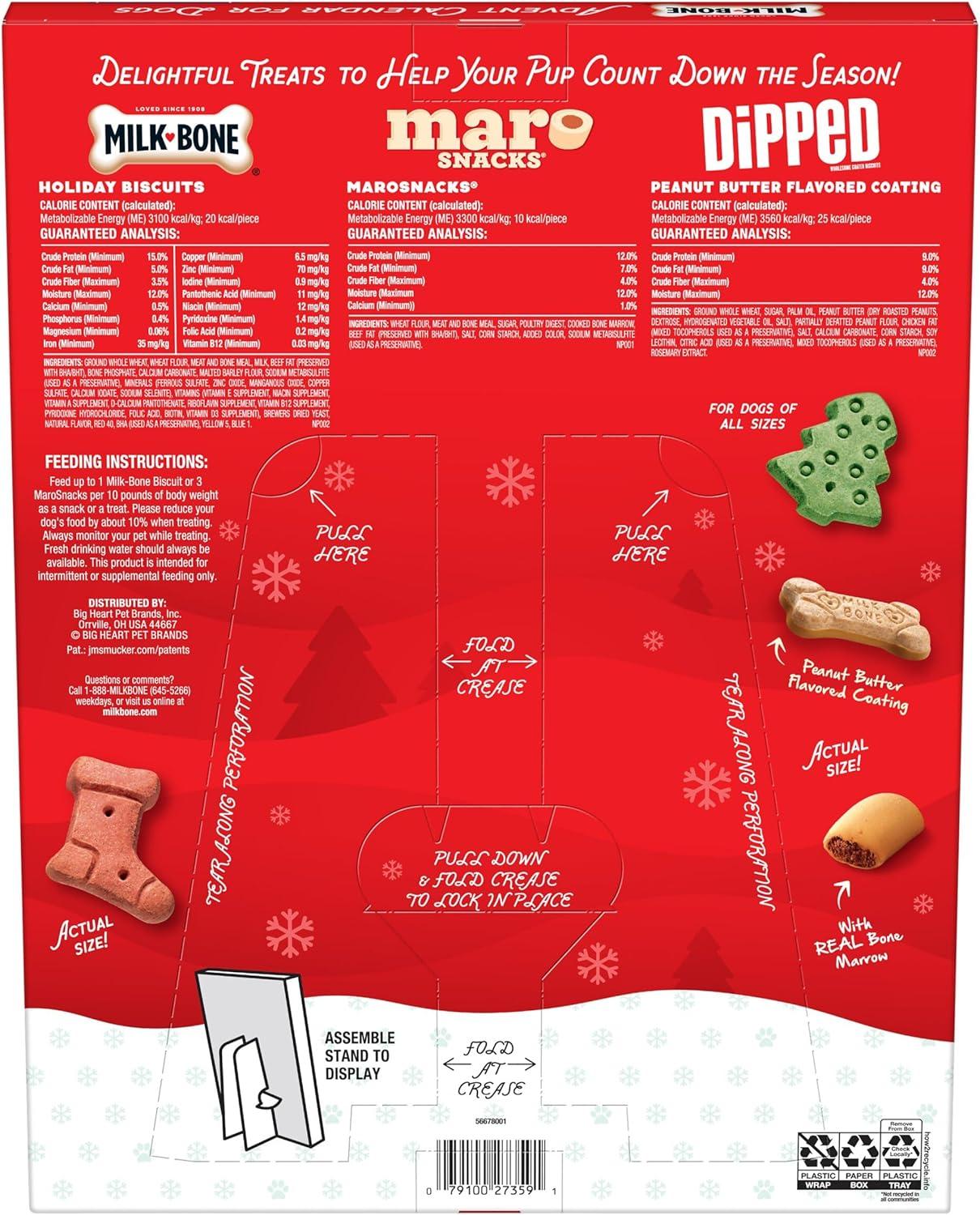Milk-Bone Limited Edition Holiday Dog Treats 12 Day Advent Calendar, 2.85 Ounce