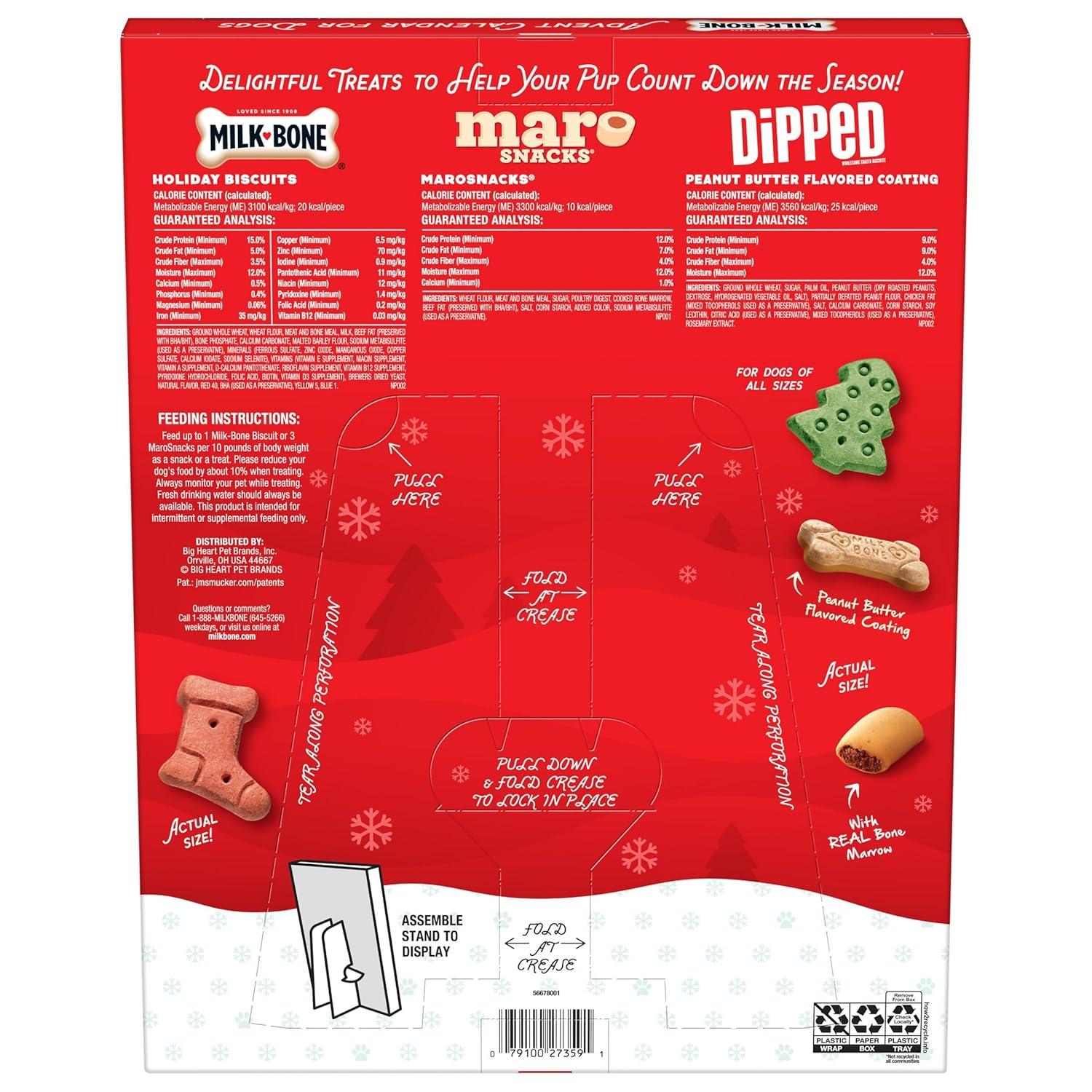 Milk-Bone Limited Edition Holiday Dog Treats 12 Day Advent Calendar, 2.85 Ounce