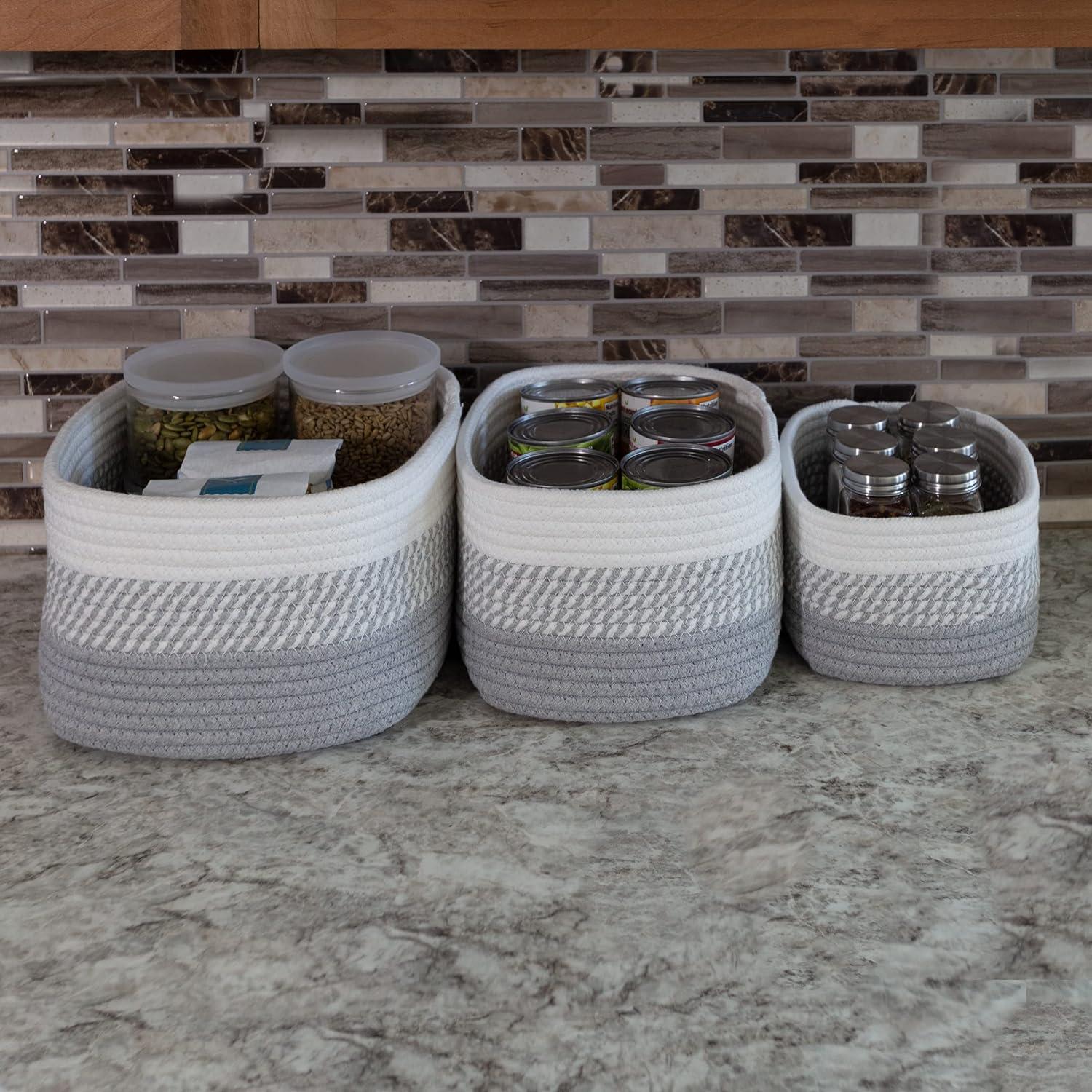 Home-Complete 3pc Storage Basket Set