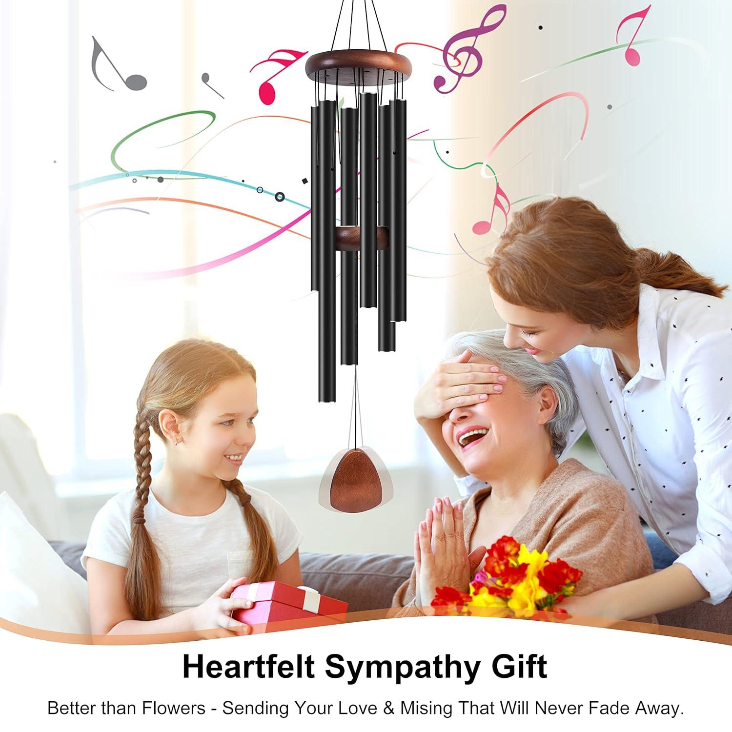 Large Aluminium Wind Chimes 37 Inches to Create a Zen Atmosphere Suitable for Outdoor, Garden, Patio Decoration. Classic Wind Chimes with Wind