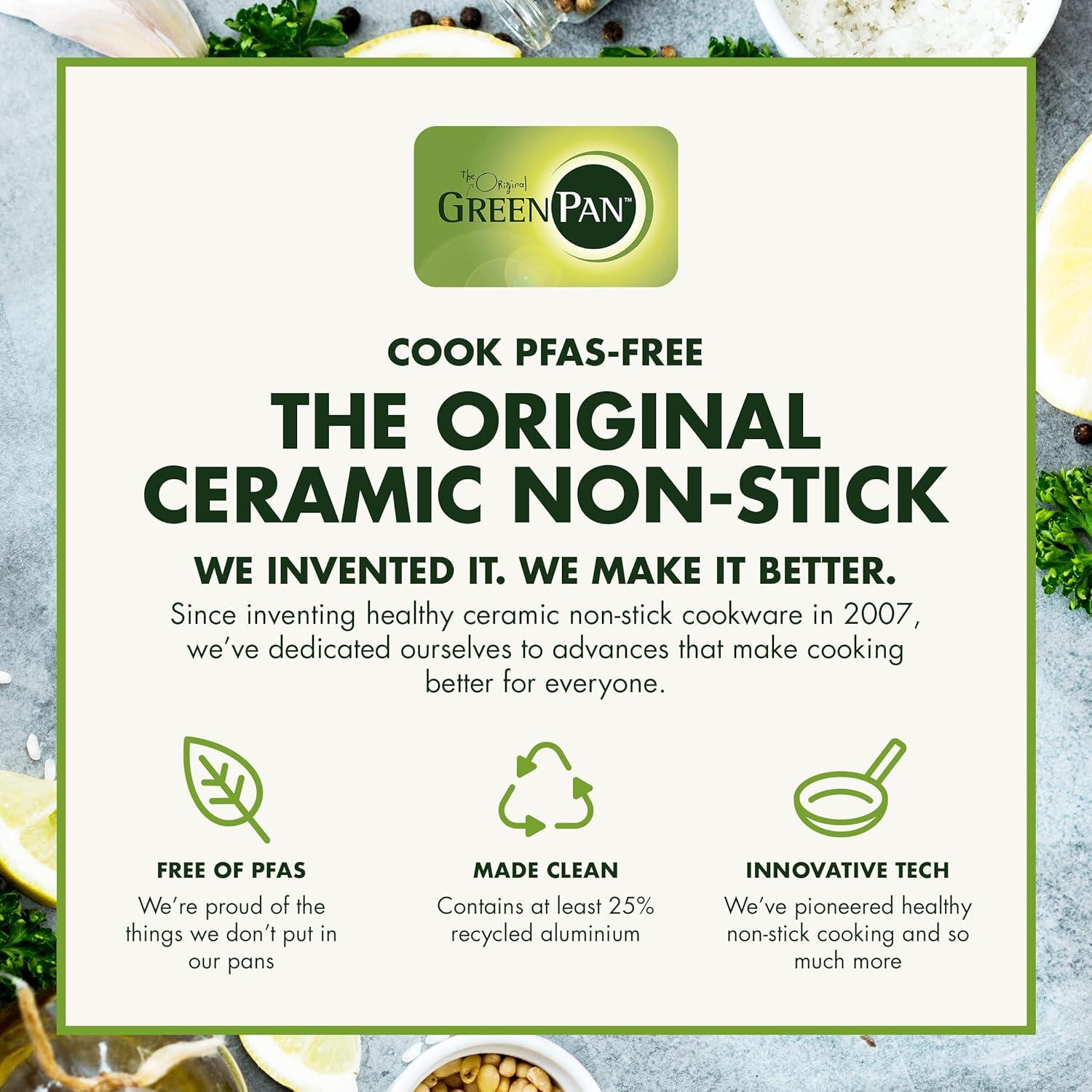 GreenPan Venice Pro Healthy Ceramic Nonstick 1.5 Quart Covered Sauce Pan