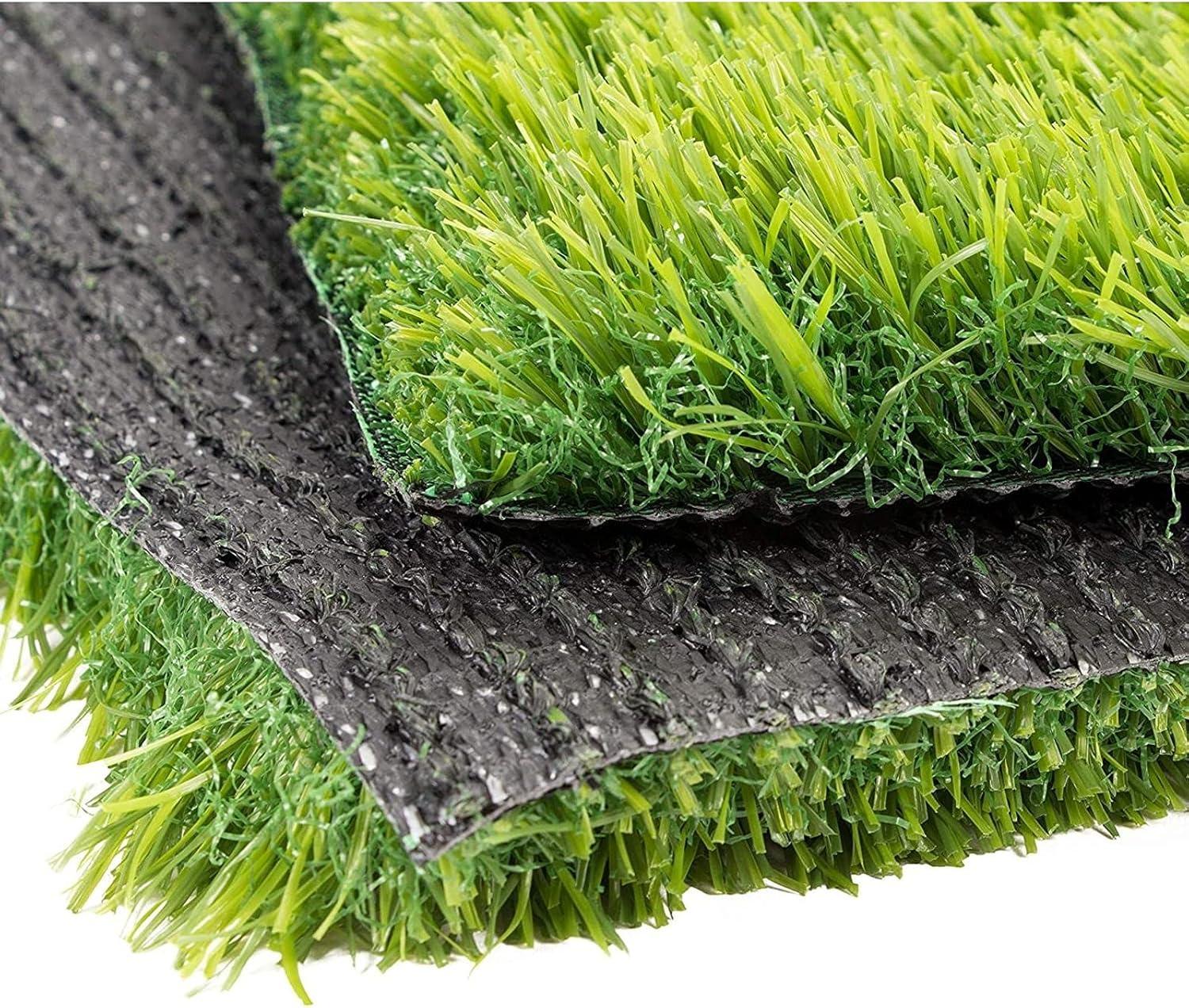 Juvale 4-Pack Artificial Grass Mat Squares, 12x12-Inch Fake Turf Tiles for Balcony, Patio, Indoor & Outdoor Faux Placemats DIY