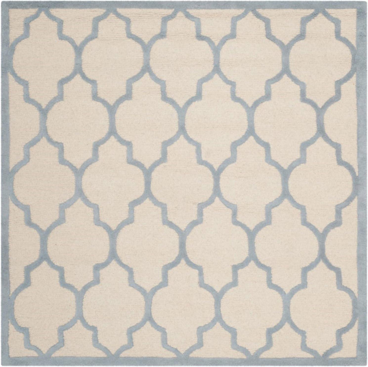 SAFAVIEH Cambridge Kevin Geometric Wool Area Rug, Lavender/Ivory, 8' x 10'