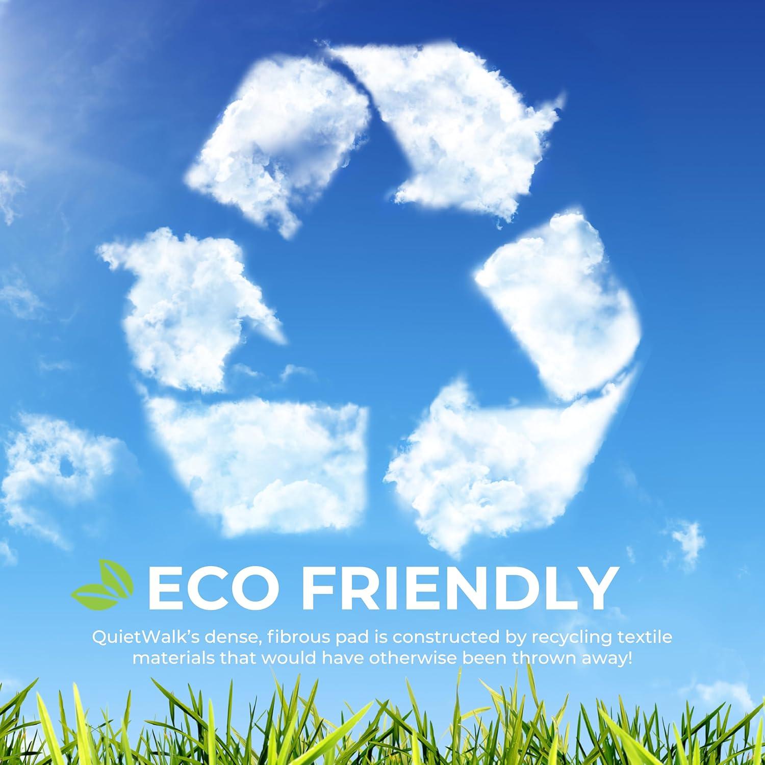 QuietWalk Underlayment 200 sq ft – 3 mm Thick – for Laminate & Hardwood Floors – Approved for Pre-Attached Pad – Recycled Fiber – Floating Install – Sound & Moisture Barrier – Made in USA