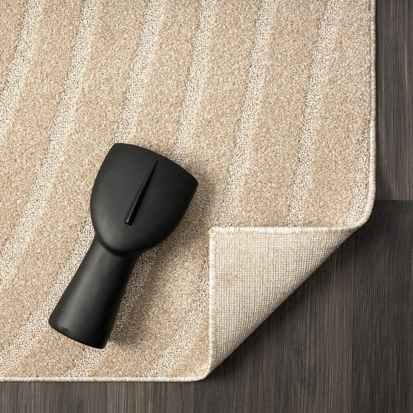 Luxe Weavers Modern Geometric Wave Beige 6x9 Area Rug