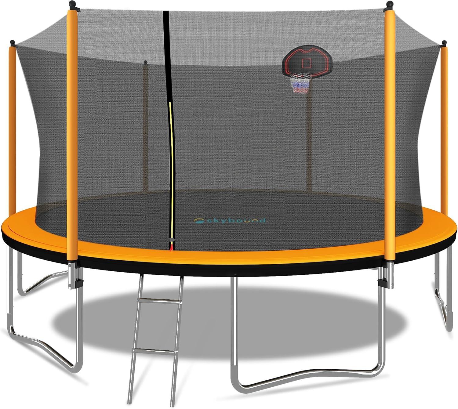 SKYBOUND Skybound 15' Round Backyard Trampoline with Safety Enclosure