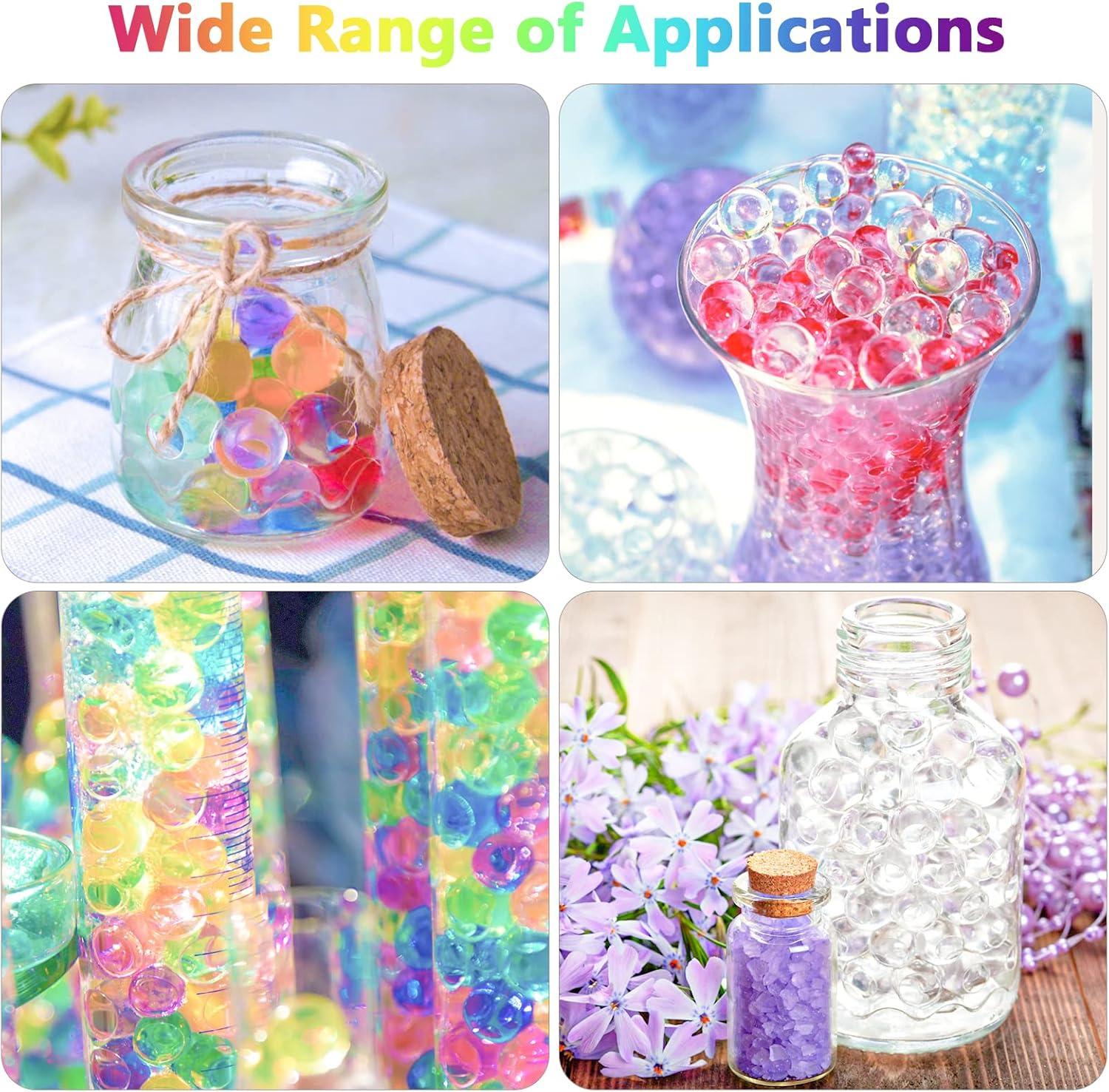 Changmaius  120,000 Pieces Water Gel Jelly Beads, Vase Filler Beads, Non Toxic Water Beads for Soilless Planting, Wedding Centerpiece, Floral Arrangement, Vase Filler (Mix Colors)