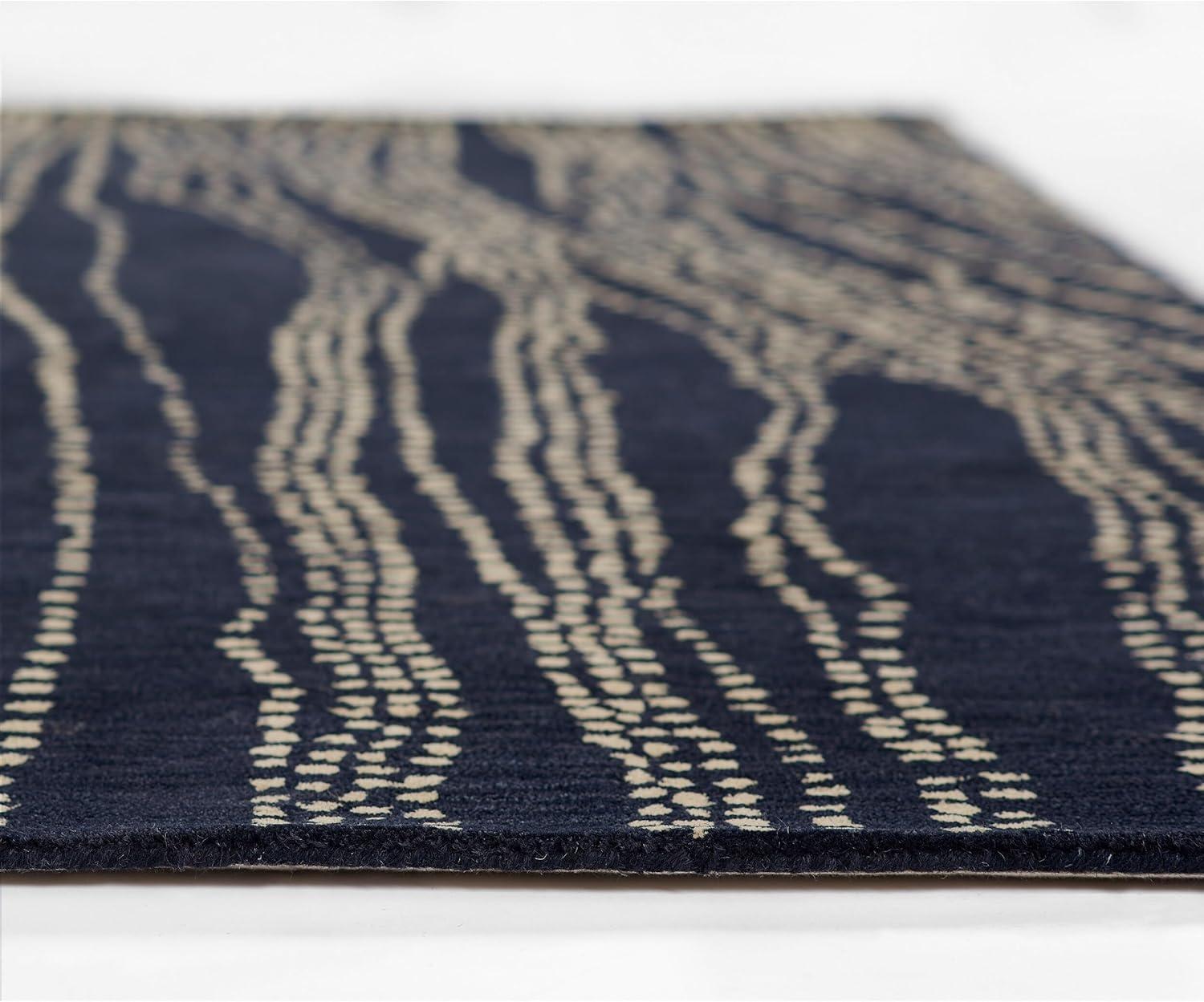 Momeni Simba Tree Handtufted Rug Navy Blue