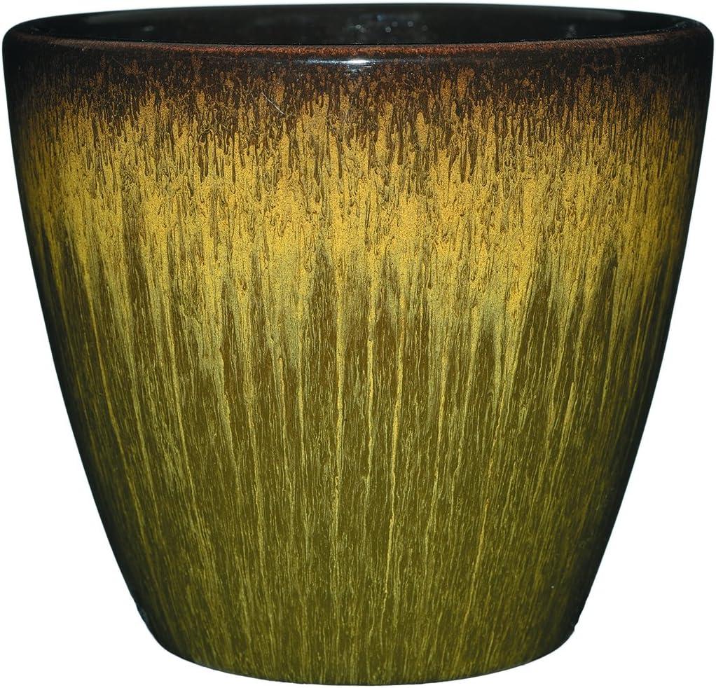 Willow Green 8" Resin Round Indoor/Outdoor Planter