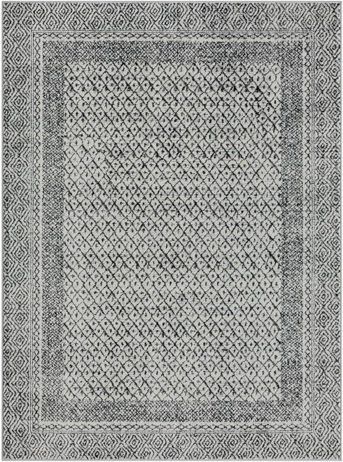 Madison Park Kenzie Woven Turkish Area Rugs for Living Room, Indoor Dinig Accent Modern Home Décor, Ultra Soft Floor Carpets for Bedroom, 3'W x 5'L Grey/Cream