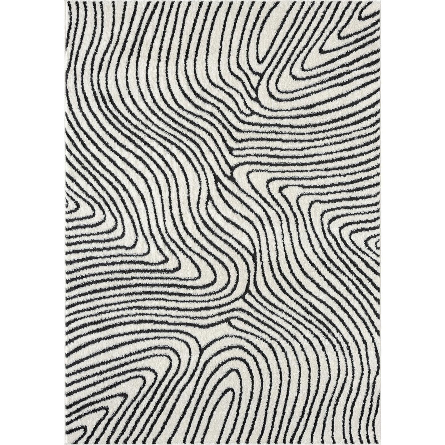Luxe Weavers Floral Palm Leaf Cream 5x7 Area Rug