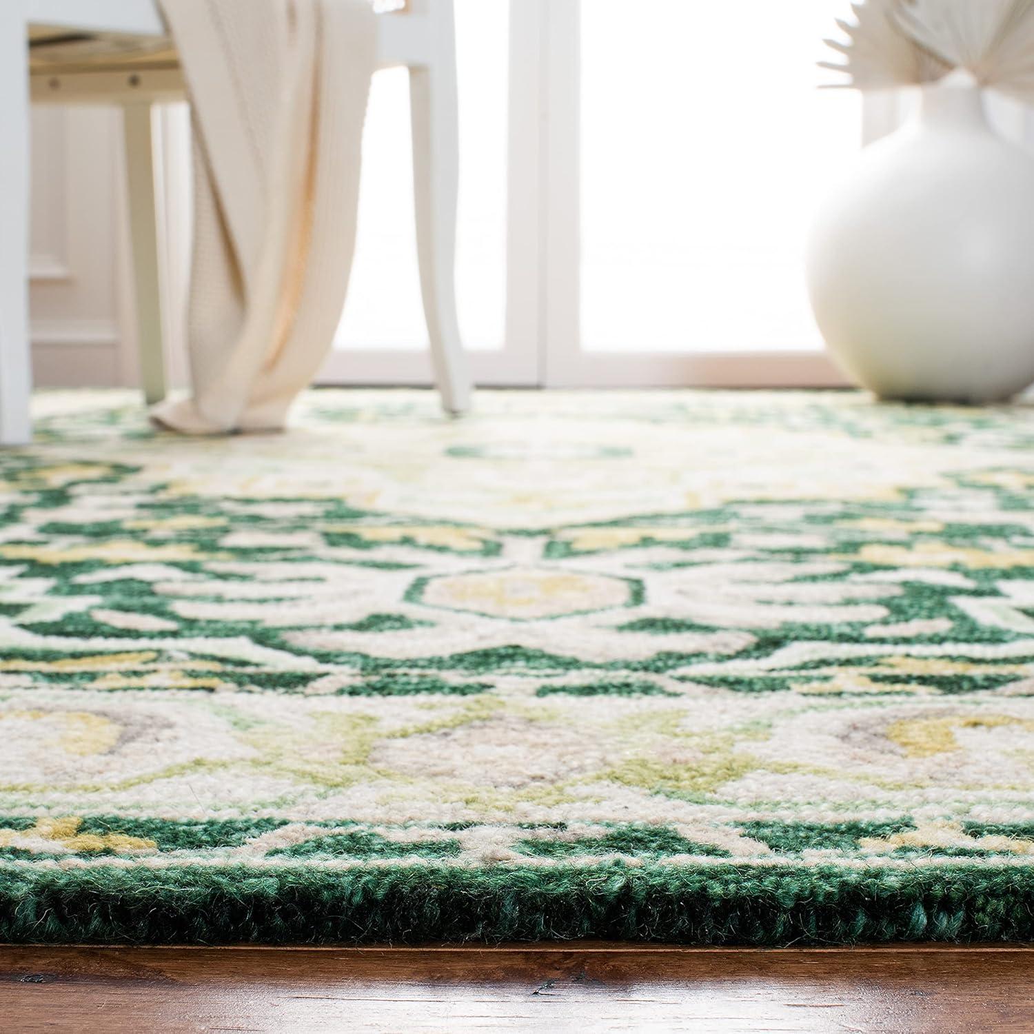 Aspen APN705 Hand Tufted Area Rug - Green/Ivory - 5'x8' - Safavieh.
