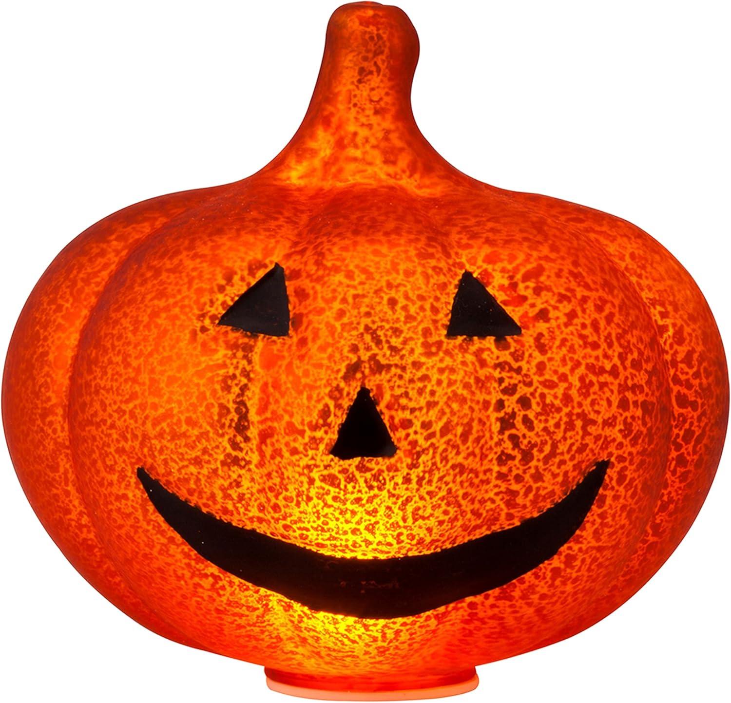 Mr. Halloween Mercury Glass LED Jack-O-Lantern Lights - 6" - Set of 2