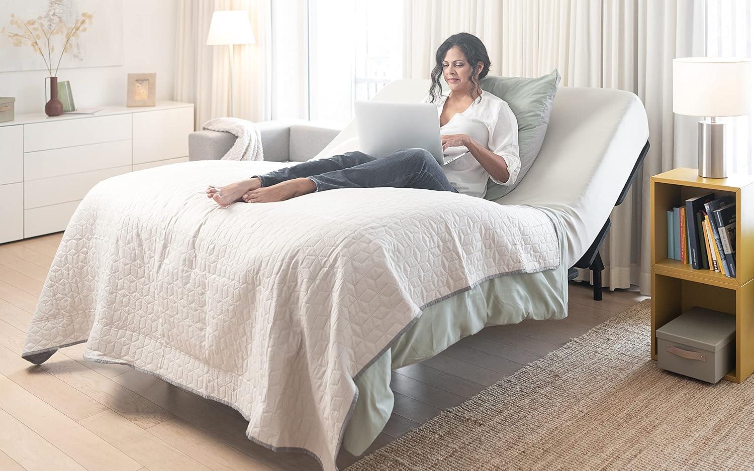 Signature Design by Ashley Cosmic Power Base King Adjustable Bed Base, Black