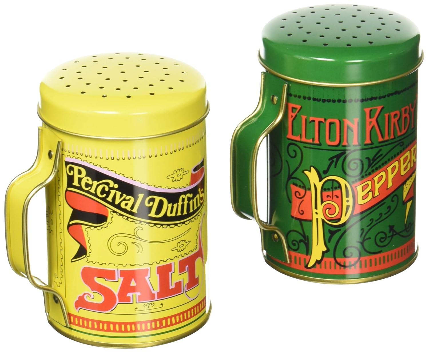 Collections Etc Unique Nostalgia Salt and Pepper Shaker Set Green