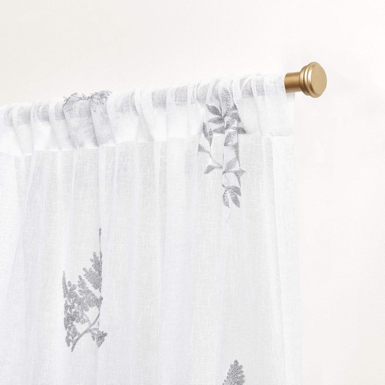 Nicole Miller Nicole Miller New York Mabel Sheer Rod Pocket Curtain Panels Pair (Set of 2)
