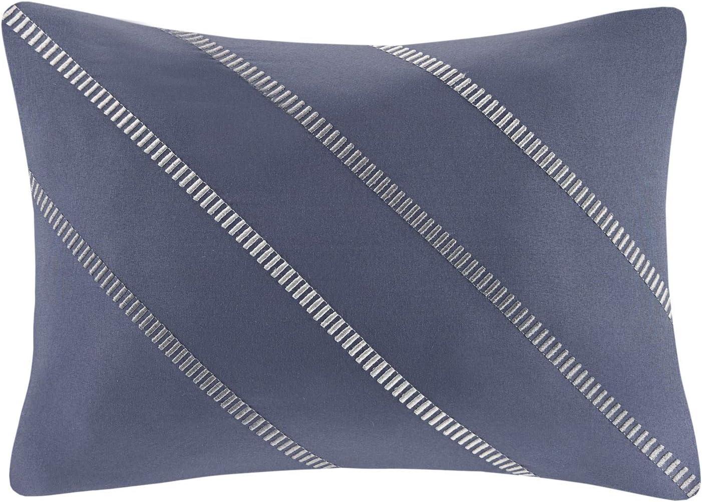 Eddie Full 8pc Complete Bed Set, Including Sheets Blue/Gray: Intelligent Design Microfiber, Hypoallergenic, OEKO-TEX Certified