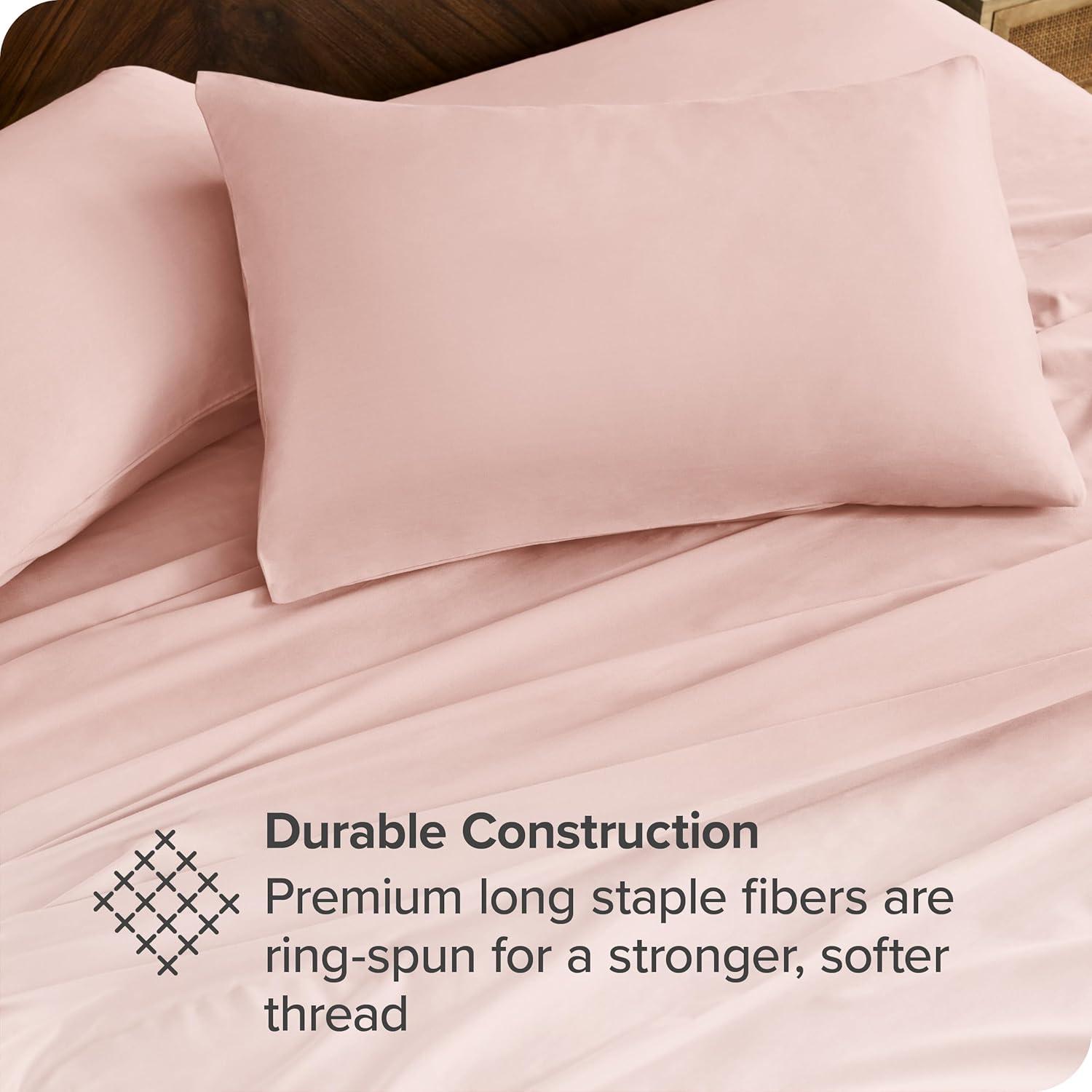 300 Thread Count Organic Cotton Percale Bed Sheet Set by Bare Home