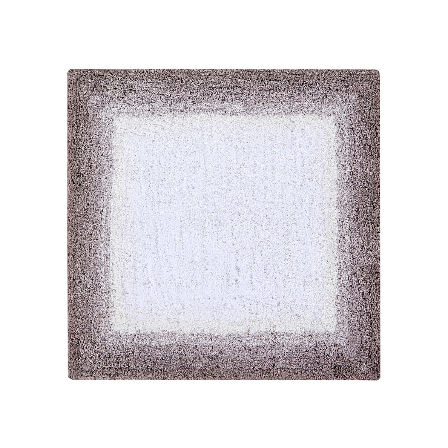 Better Trends Torrent 100% Cotton Tufted Non- Slip Backing Bath Rug 24" Square - Beige