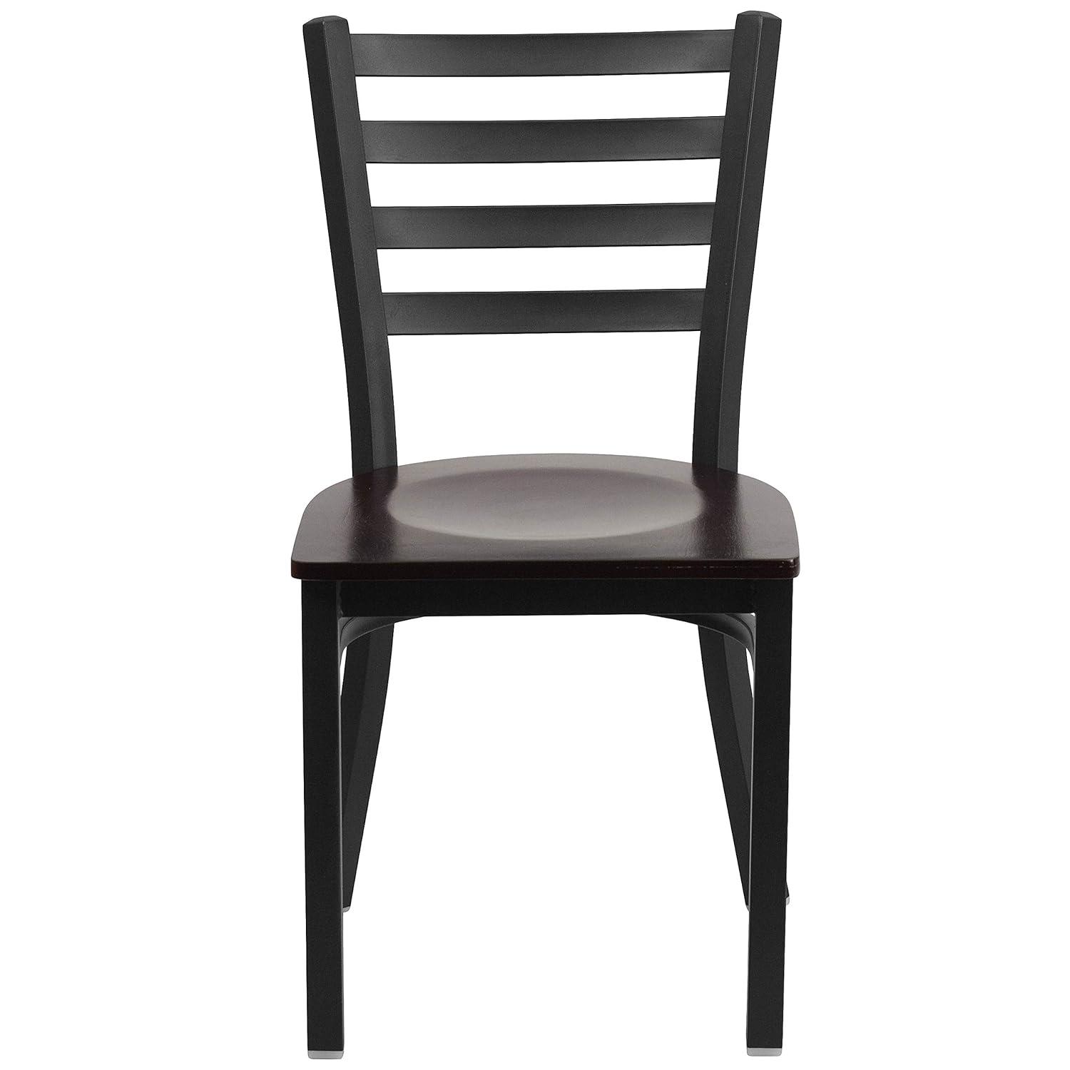 Flash Furniture Kendall Clear Coated Ladder Back Metal Restaurant Chair