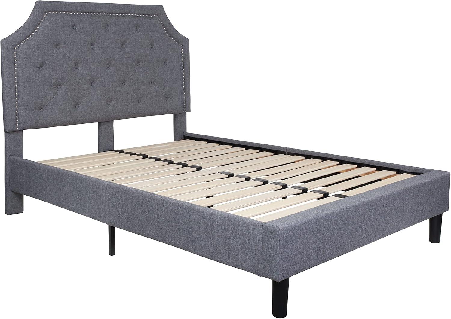 Flash Furniture Brighton Arched Tufted Upholstered Platform Bed