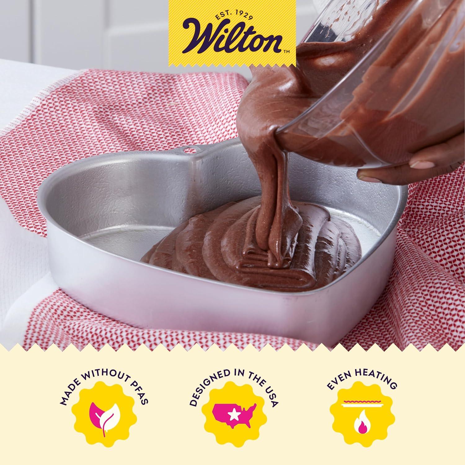 Wilton Heart Decorator Preferred 8" Aluminum Cake Pan