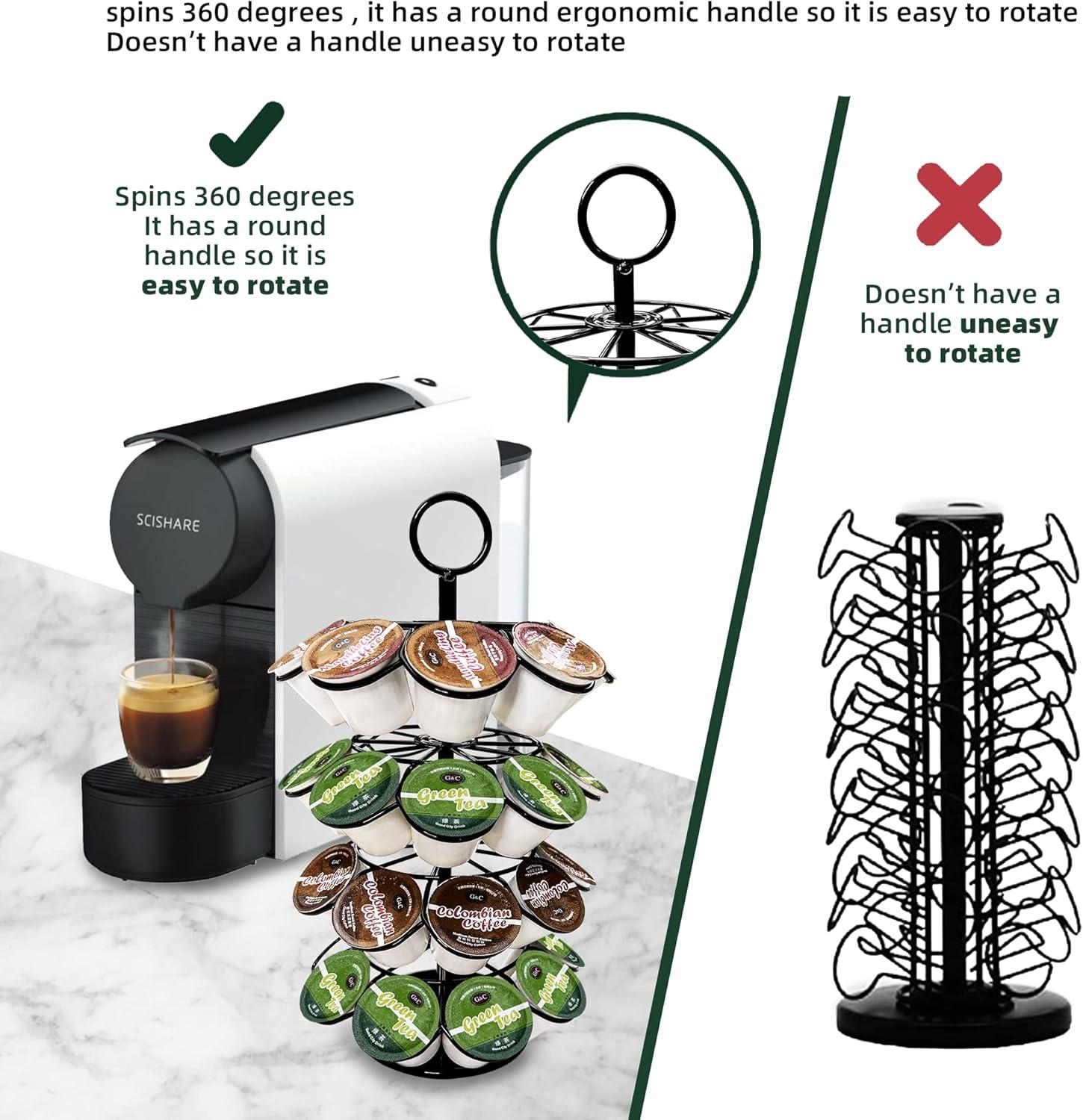 Anadea Carousel Holder and Organizer for 36 Pods - Spins 360 Degrees, Detachable