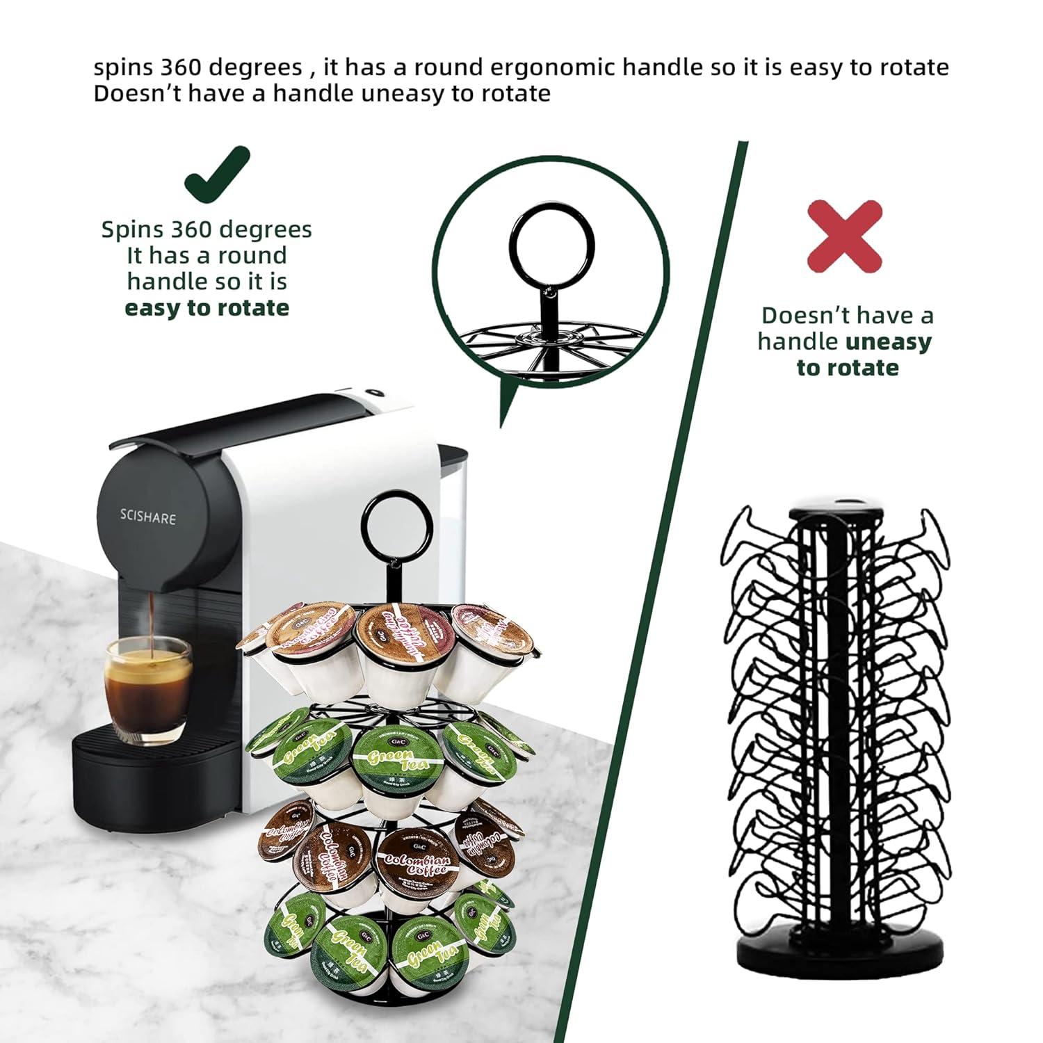 Anadea Carousel Holder and Organizer for 36 Pods - Spins 360 Degrees, Detachable
