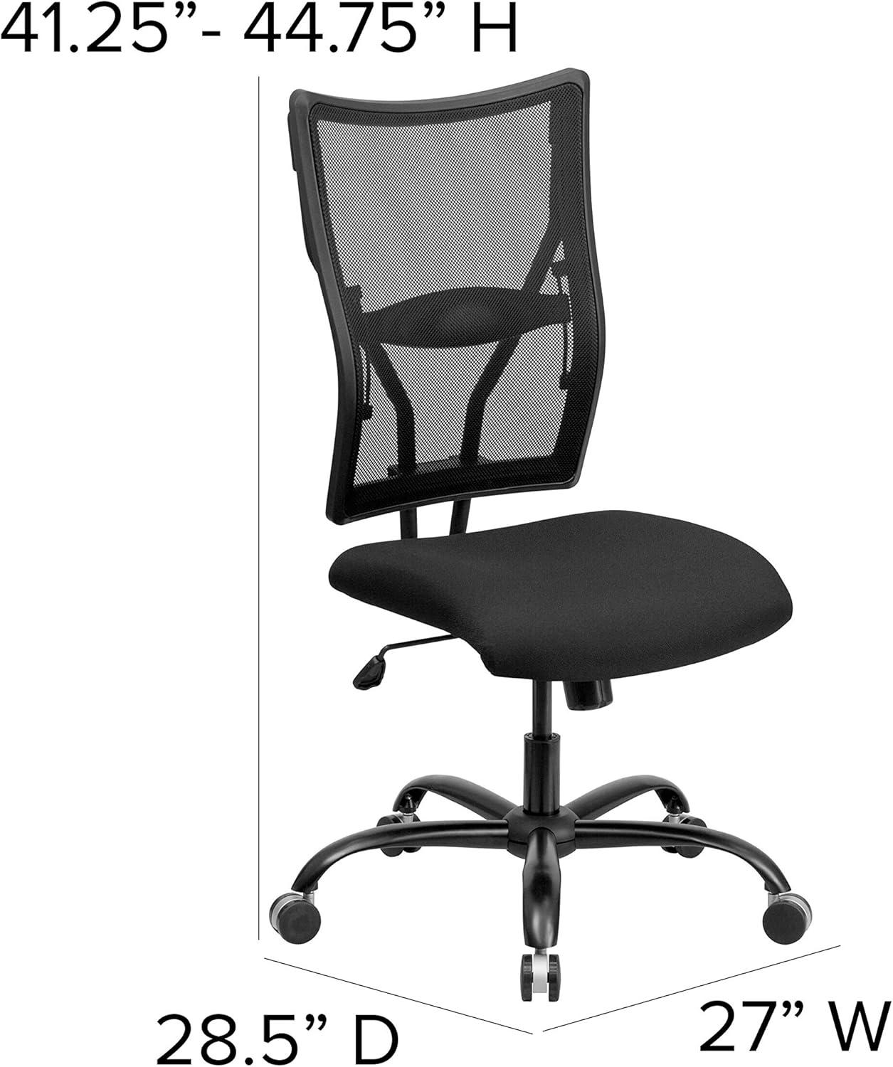 Flash Furniture HERCULES Series Big & Tall 400 lb. Rated Black Mesh Executive Swivel Ergonomic Office Chair