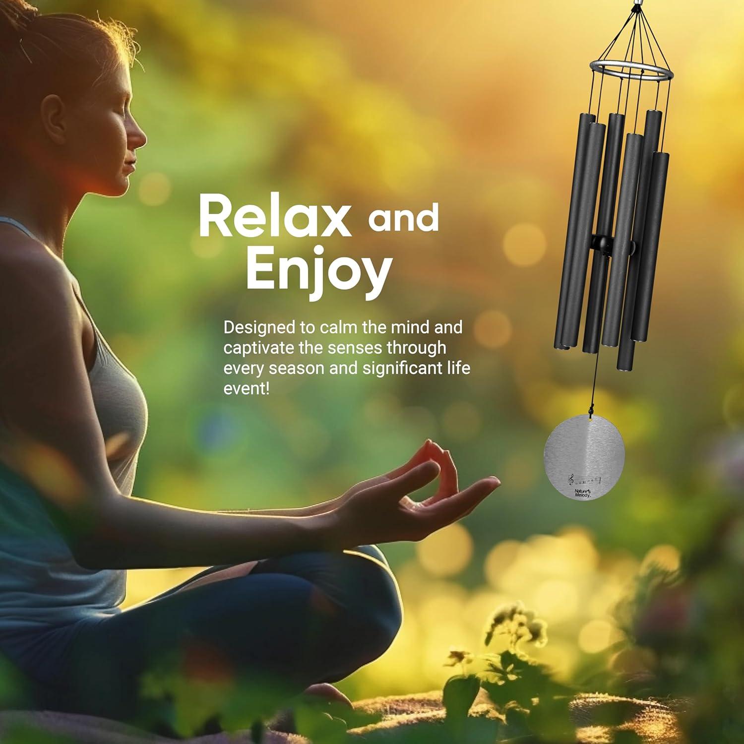 Nature's Melody Tuned 6-Tube Outdoor Wind Chimes