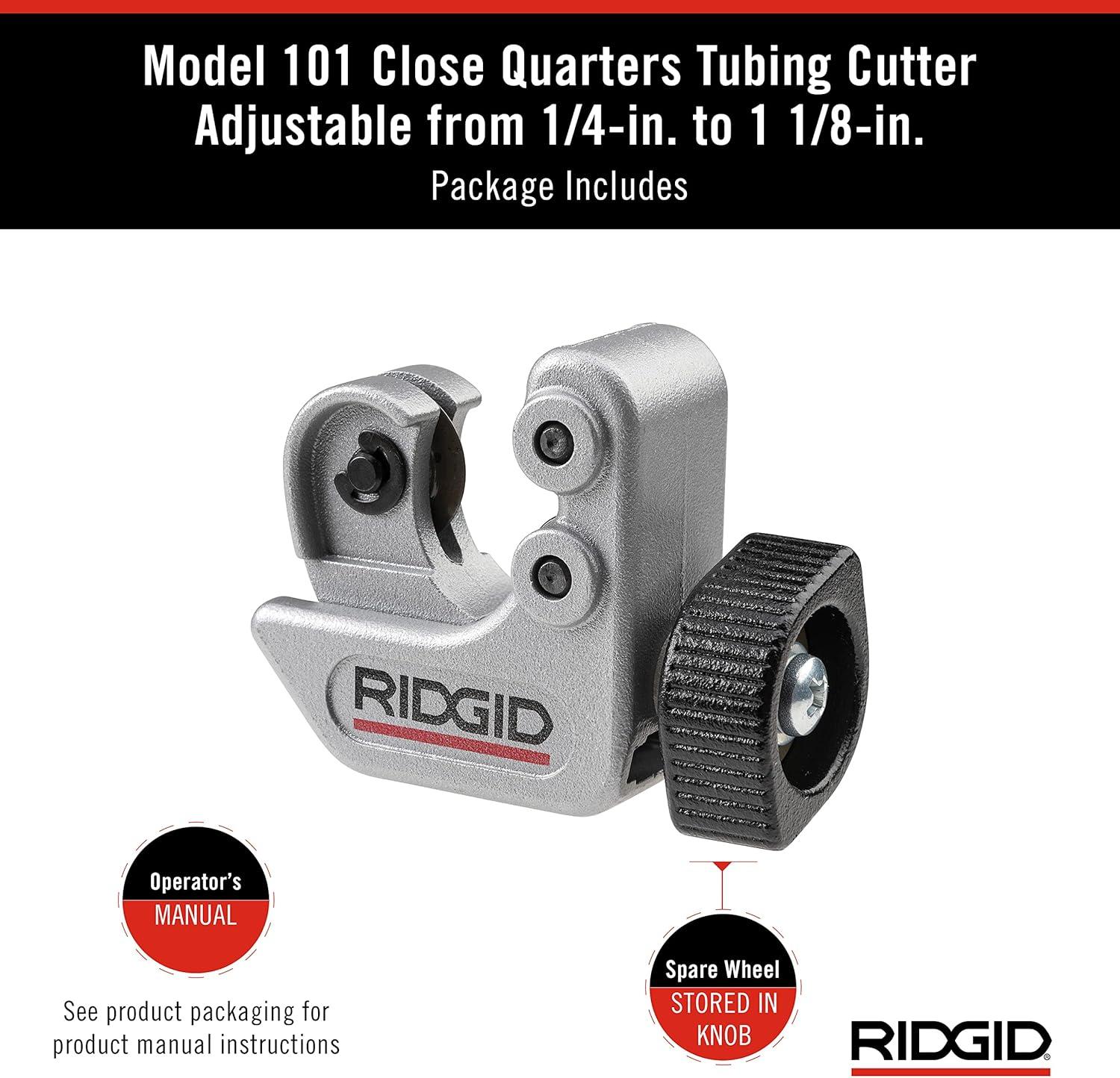 Ridgid 40617 Close Quarter Tubing Cutter 1/4" To 1-1/8"