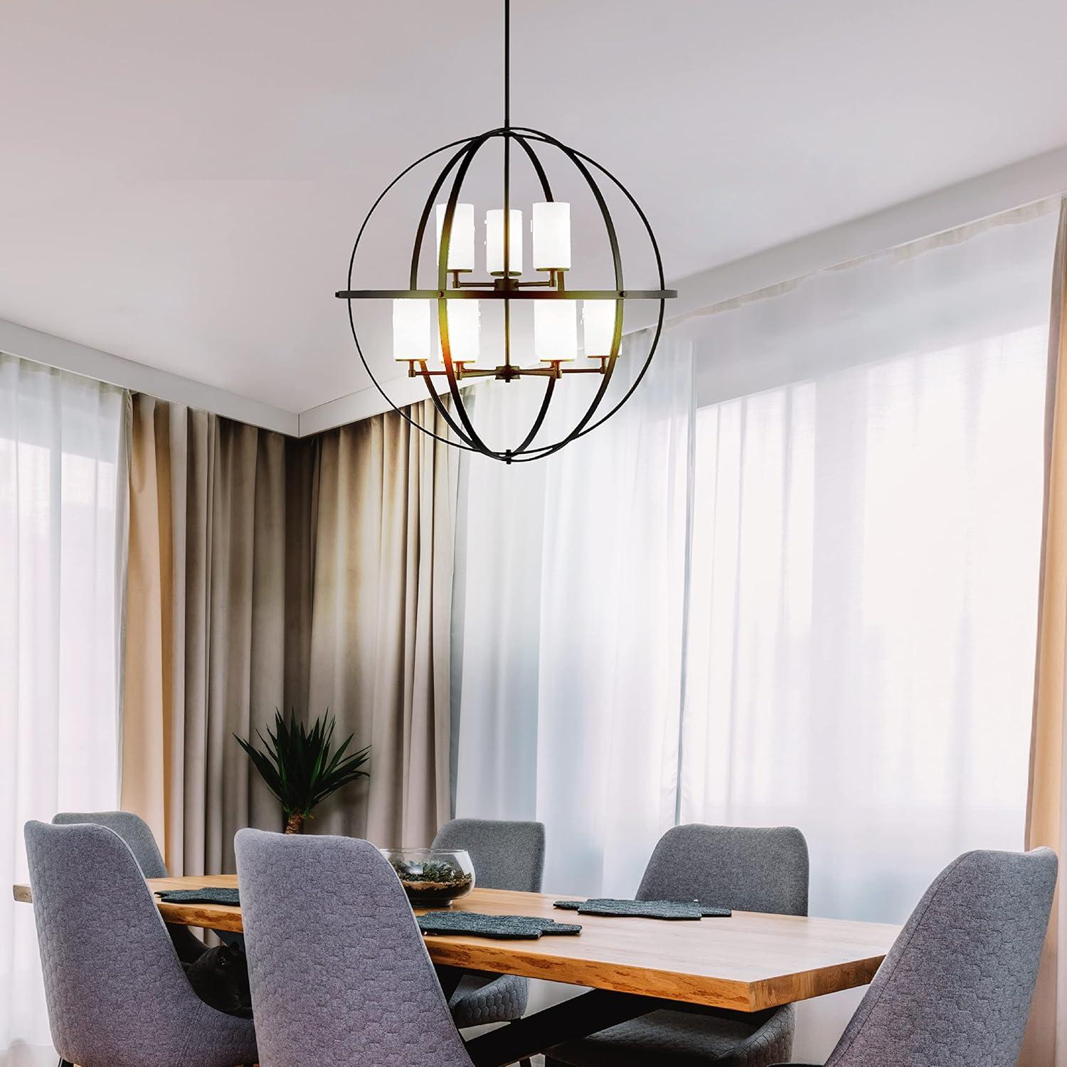 Generation Lighting Alturas 9 -Light Matte Black Modern/contemporary For Use in Dining Rooms, Foyers, Living Rooms Chandelier