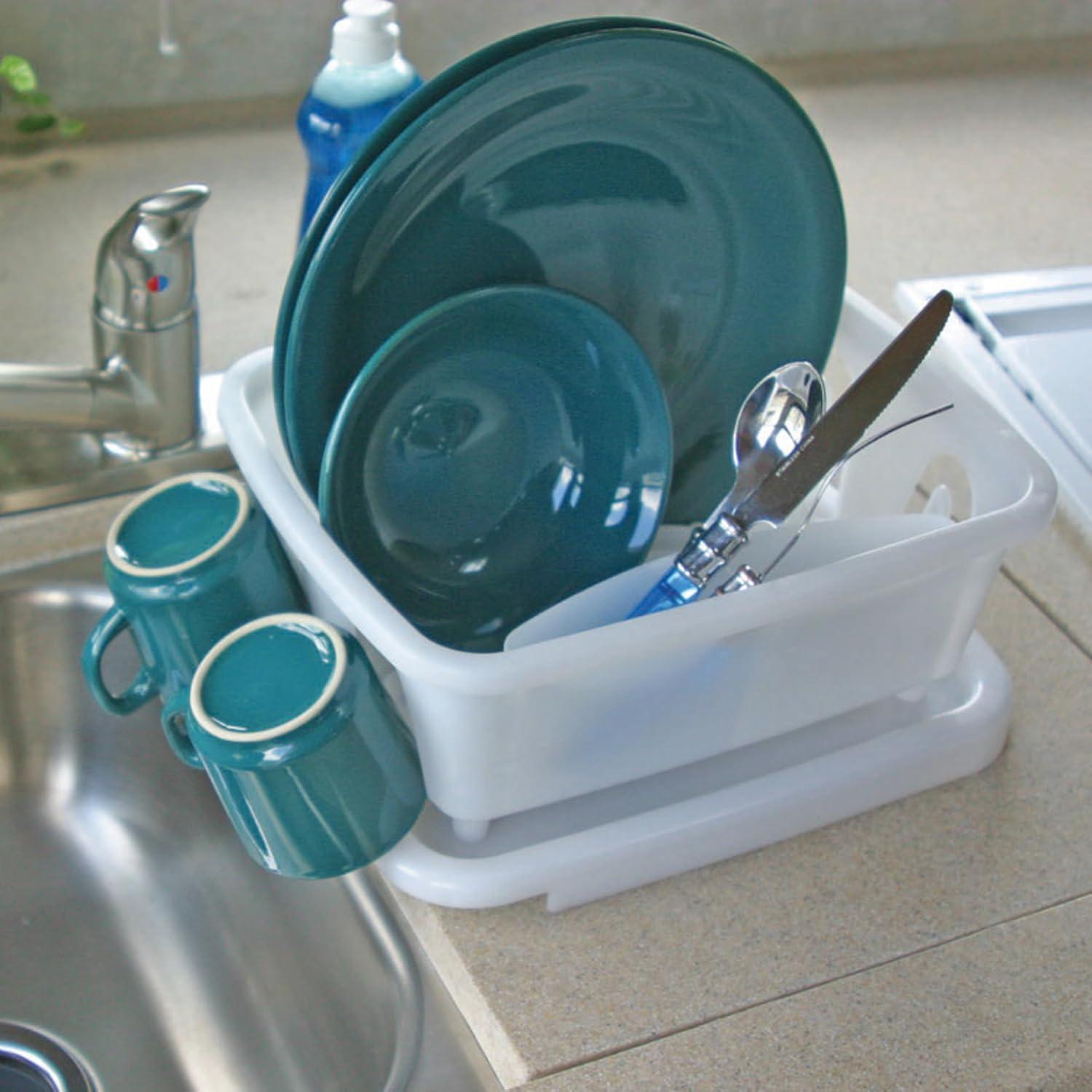Mini Dish Drainer & Tray, White (Eng/Fr)