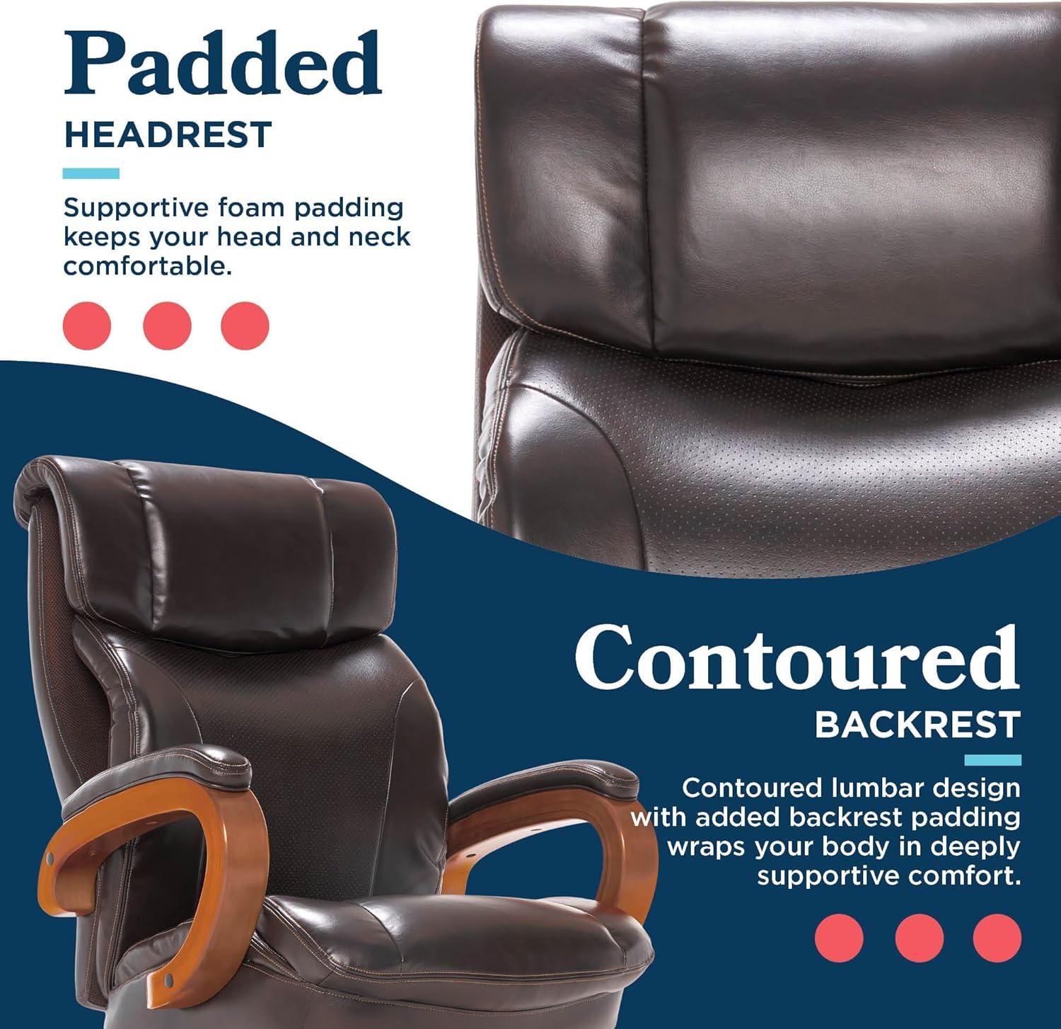 La-Z-Boy Big and Tall Trafford Executive Office Chair with AIR Ergonomic Support Technology, High Back Ergonomic Chair with Lumbar Support, Bonded Leather & Reviews | Wayfair