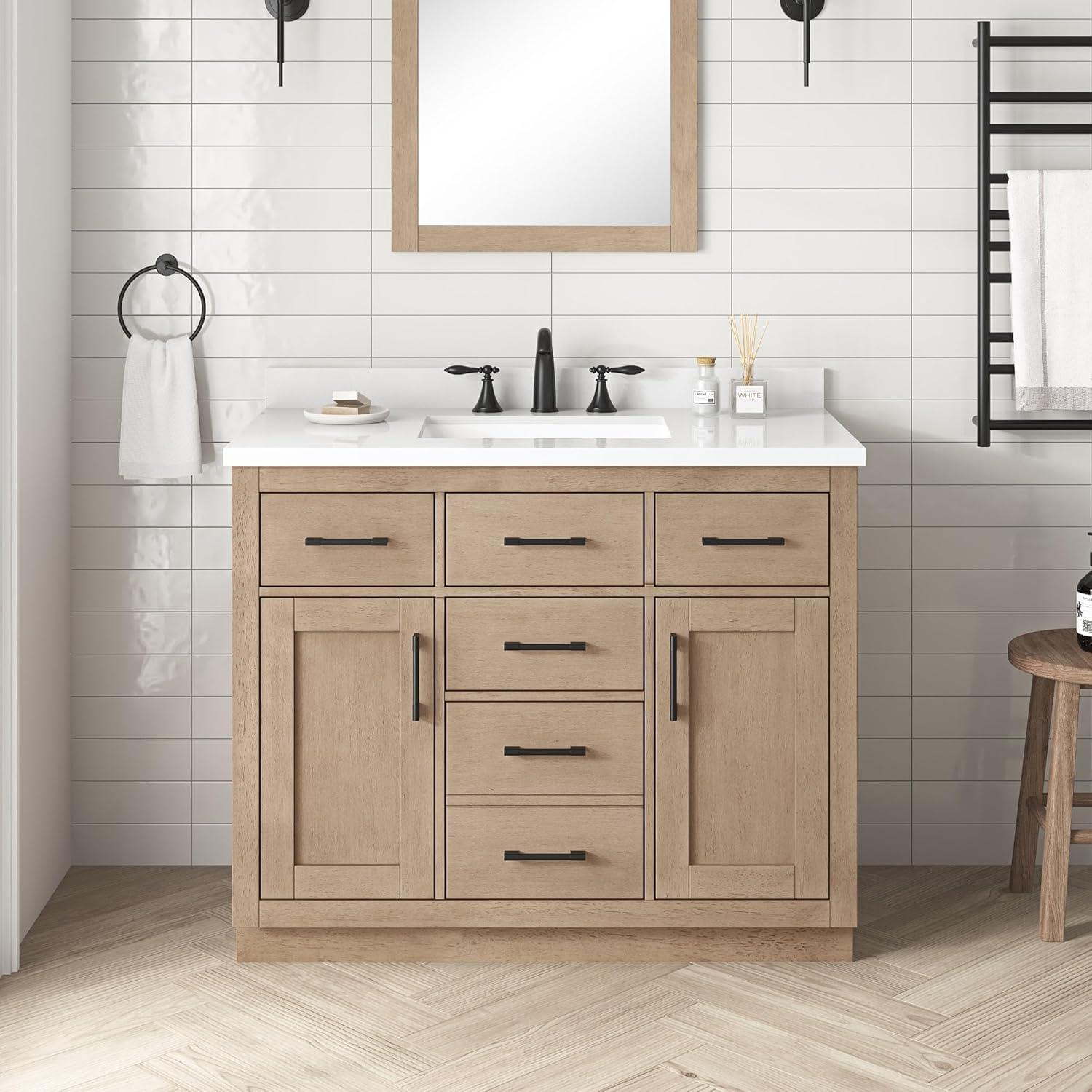OVE Decors Bailey 42" Single Bathroom Vanity with Premium Countertop