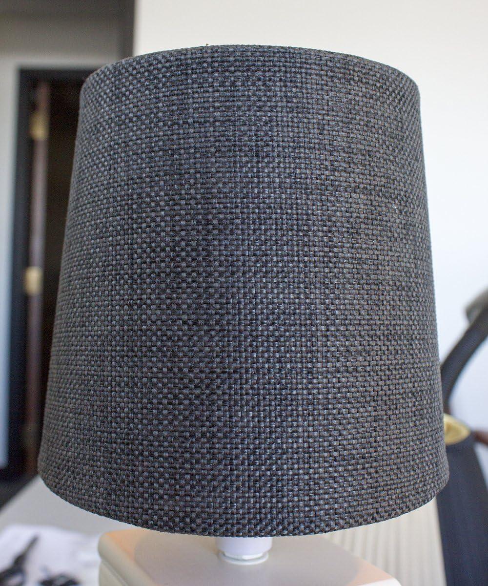 Home Concept 4.5x 5.5x 5.25 Granite Grey Burlap Drum Shade