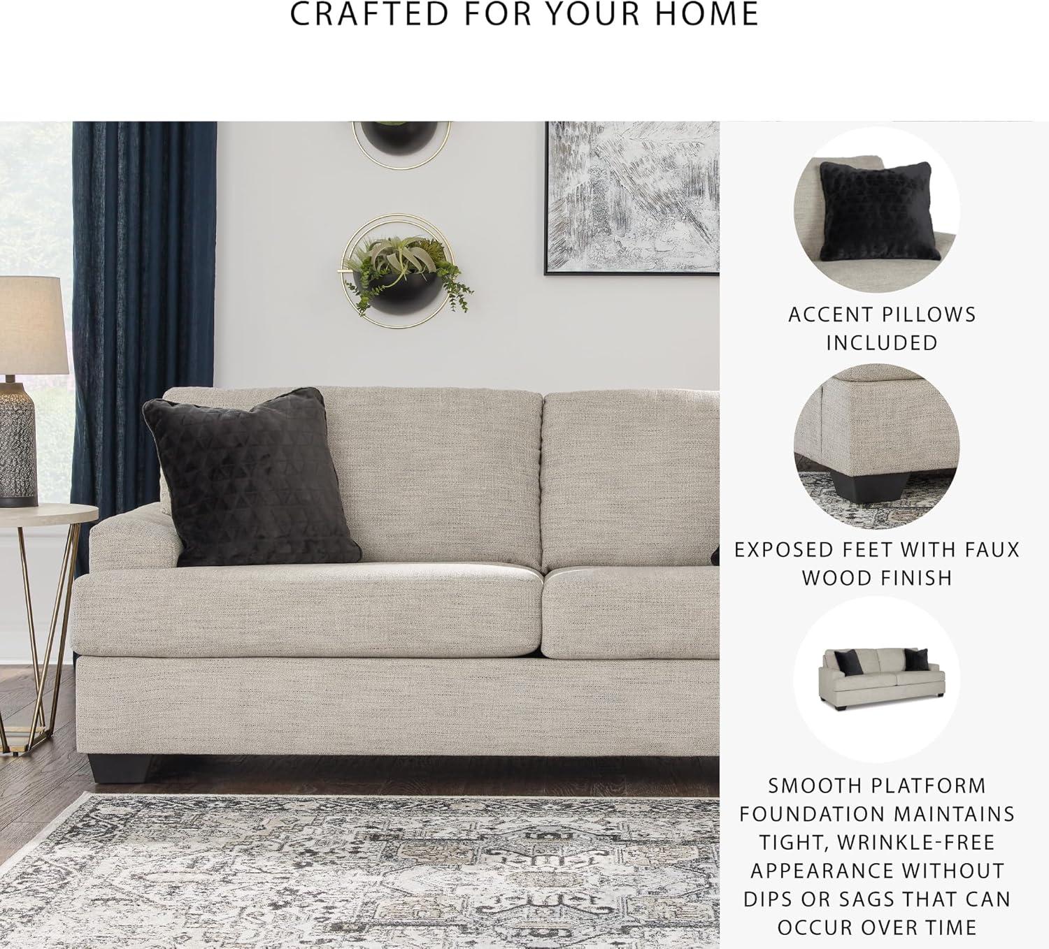 Maggie 96" Square Arm Sofa with Reversible Cushions