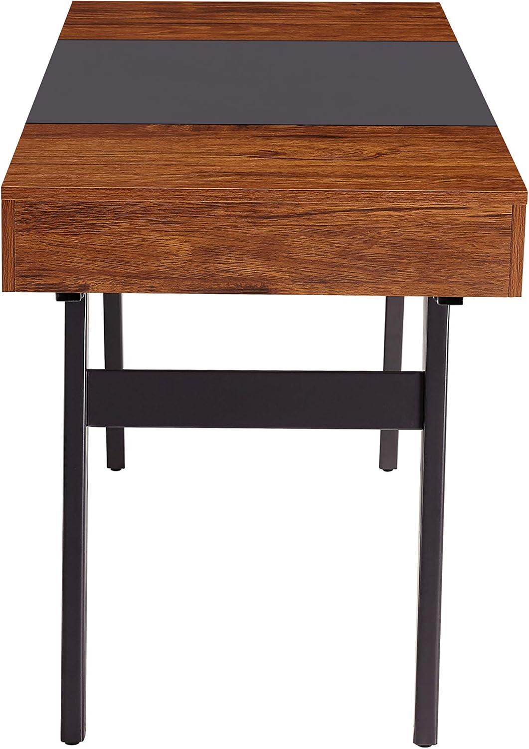 Expandable Modern Desk with Storage Mahogany - Techni Mobili