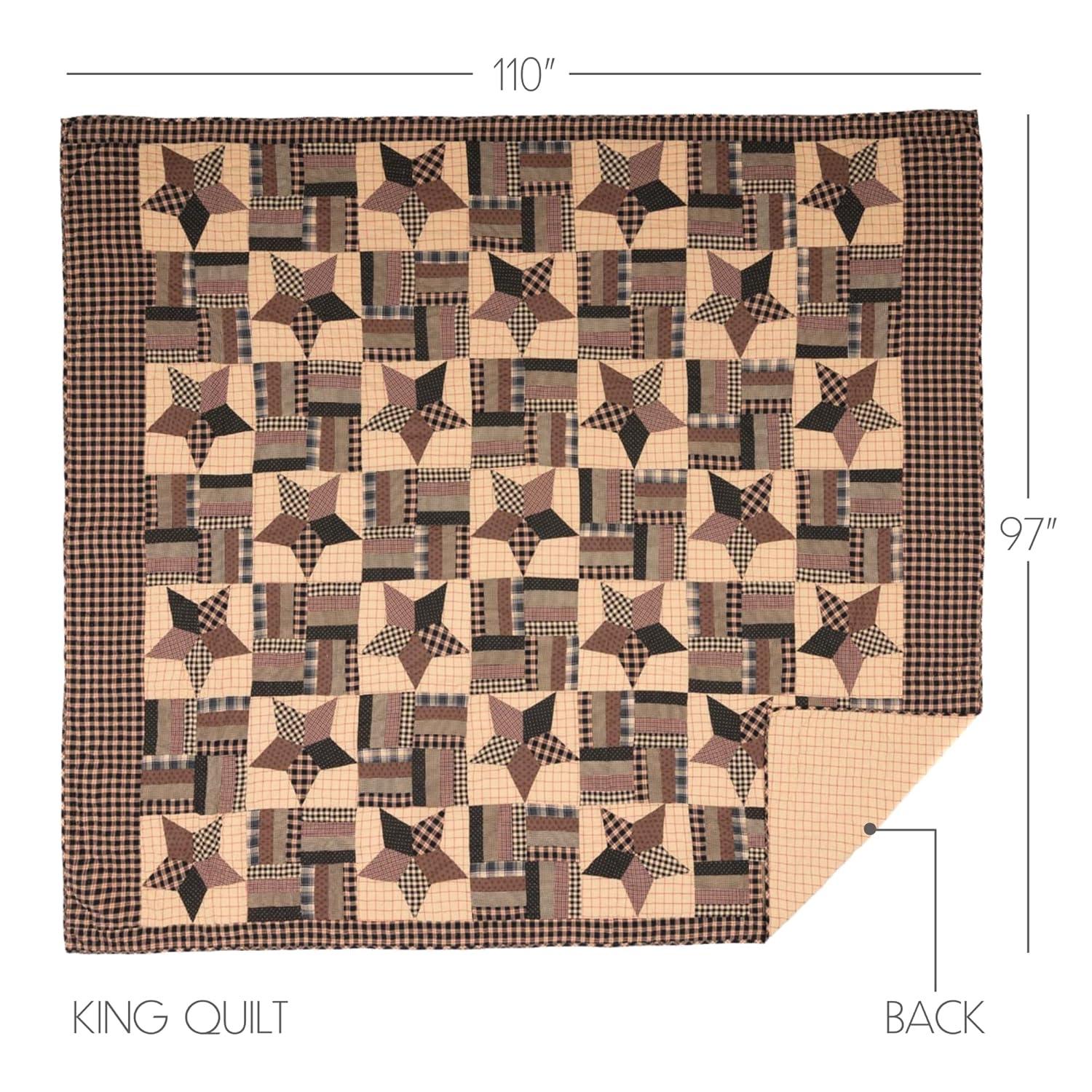 VHC Brands Bingham Farmhouse / Country Cotton Patchwork Quilt