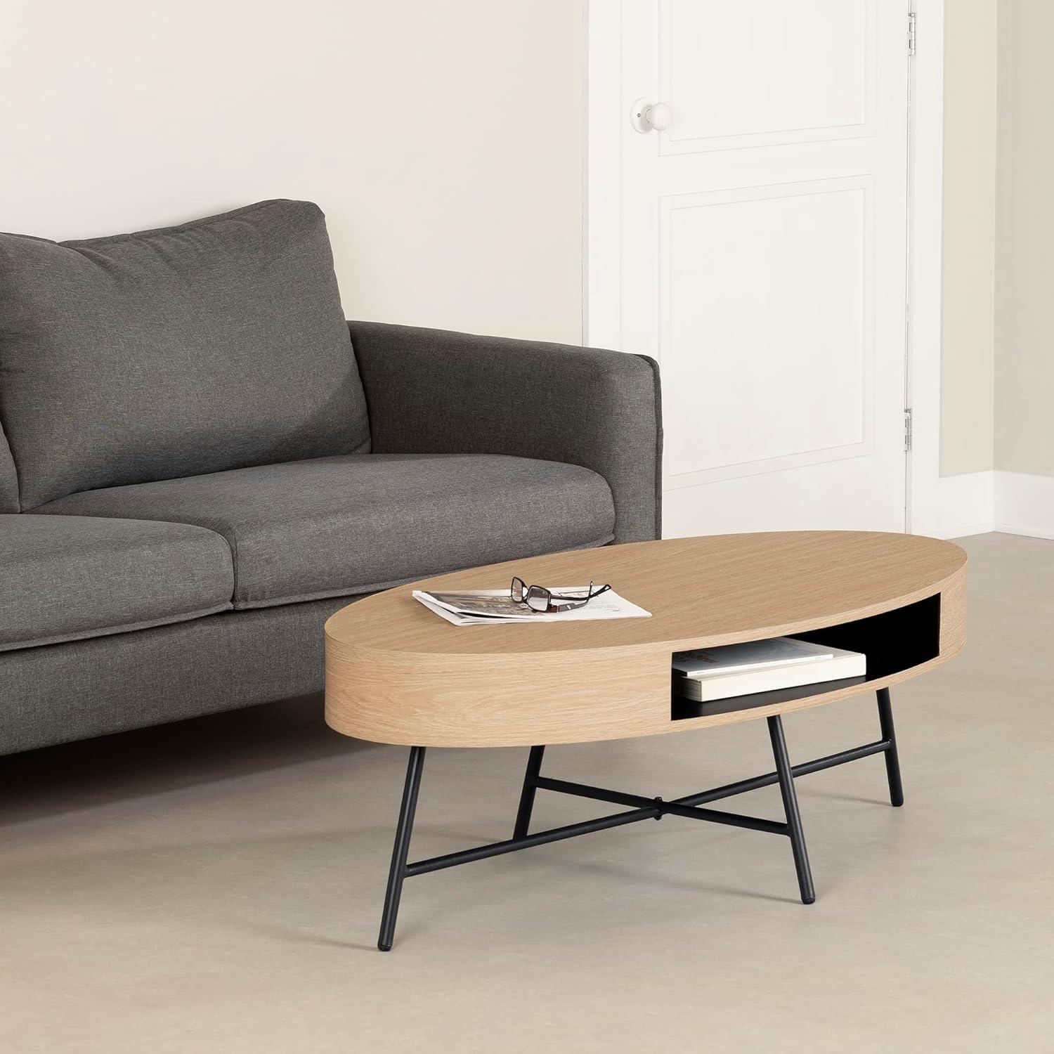 South Shore Mezzy Oval Coffee Table Natural Acacia & Reviews | Wayfair