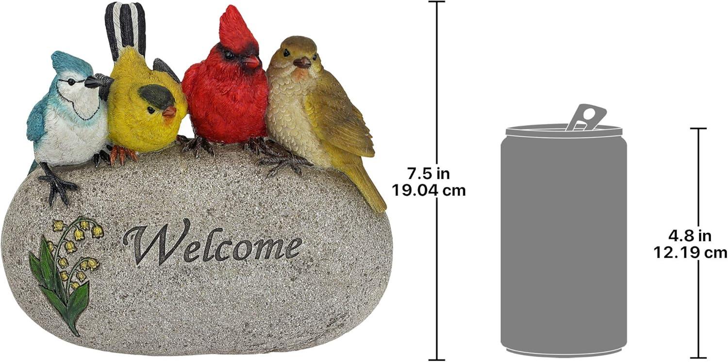 Design Toscano Birdy Welcome Sign Garden Stone Statue